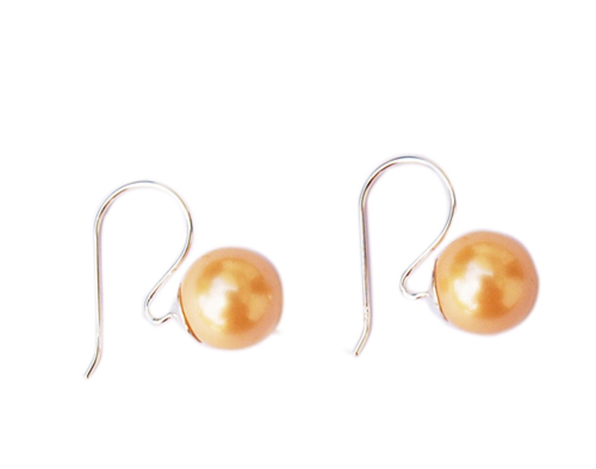 Boucles d'oreilles perle beige