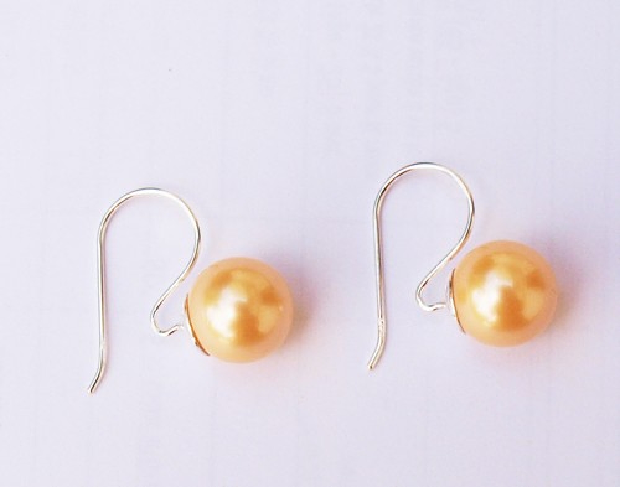 Boucles d'oreilles perle beige