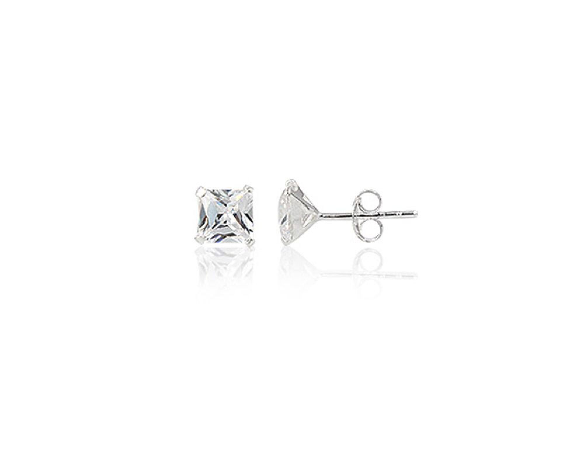 boucles d'oreilles zirconium transparent