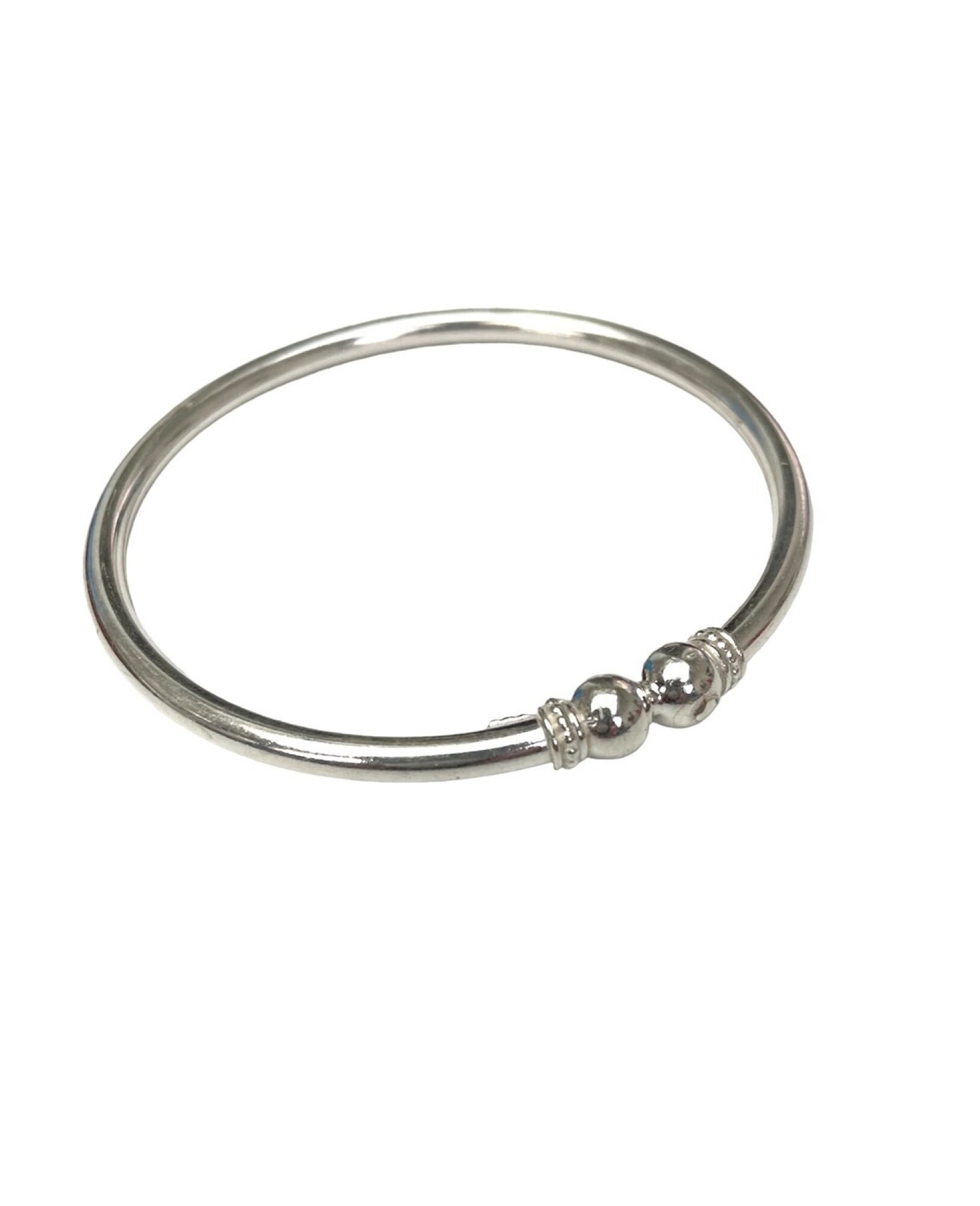 Bracelet argent jonc rigide arrondi