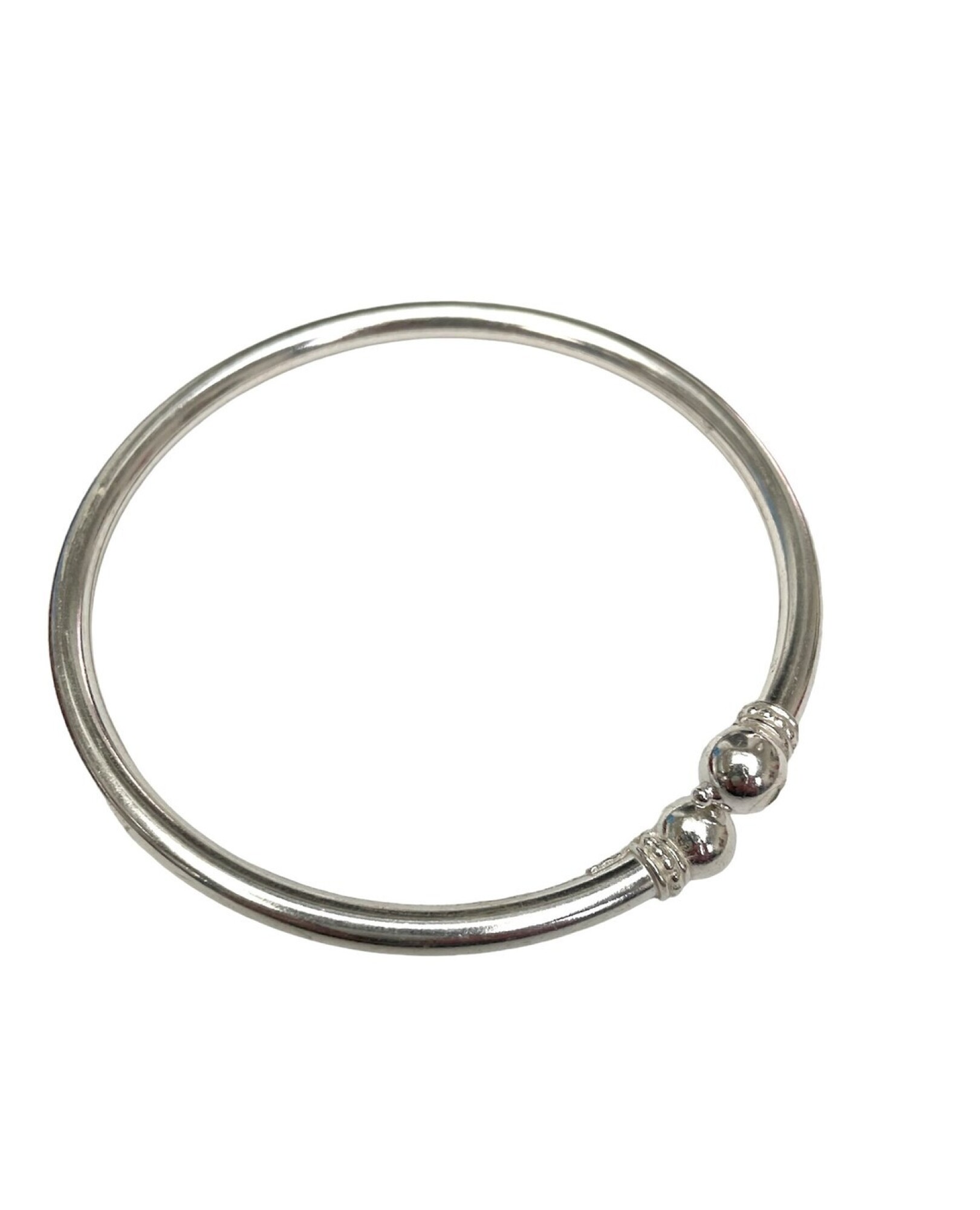 Bracelet argent jonc rigide arrondi