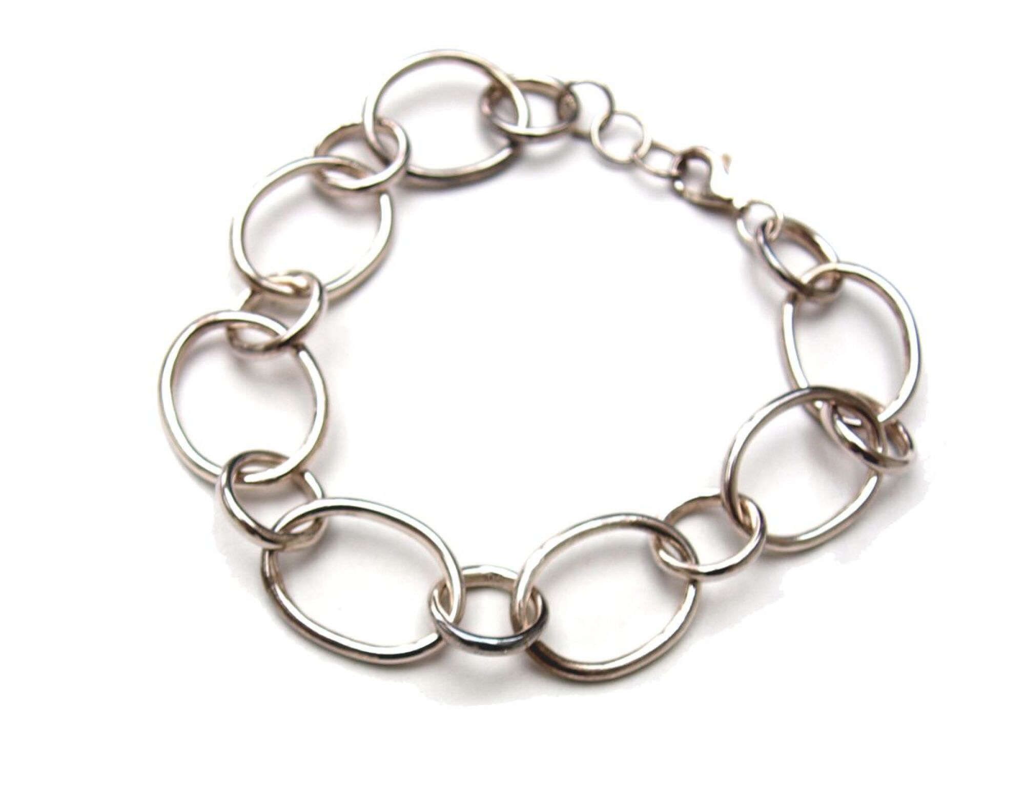 Bracelet en argent anneaux