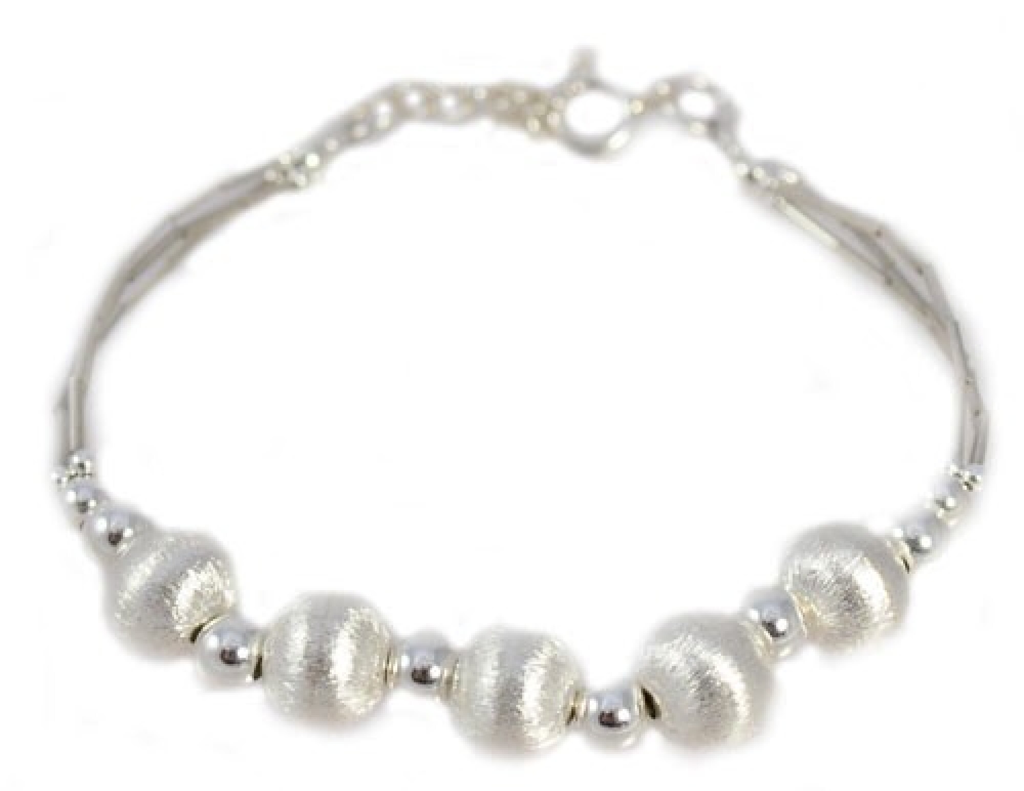 Bracelet en argent avec perles en argent
