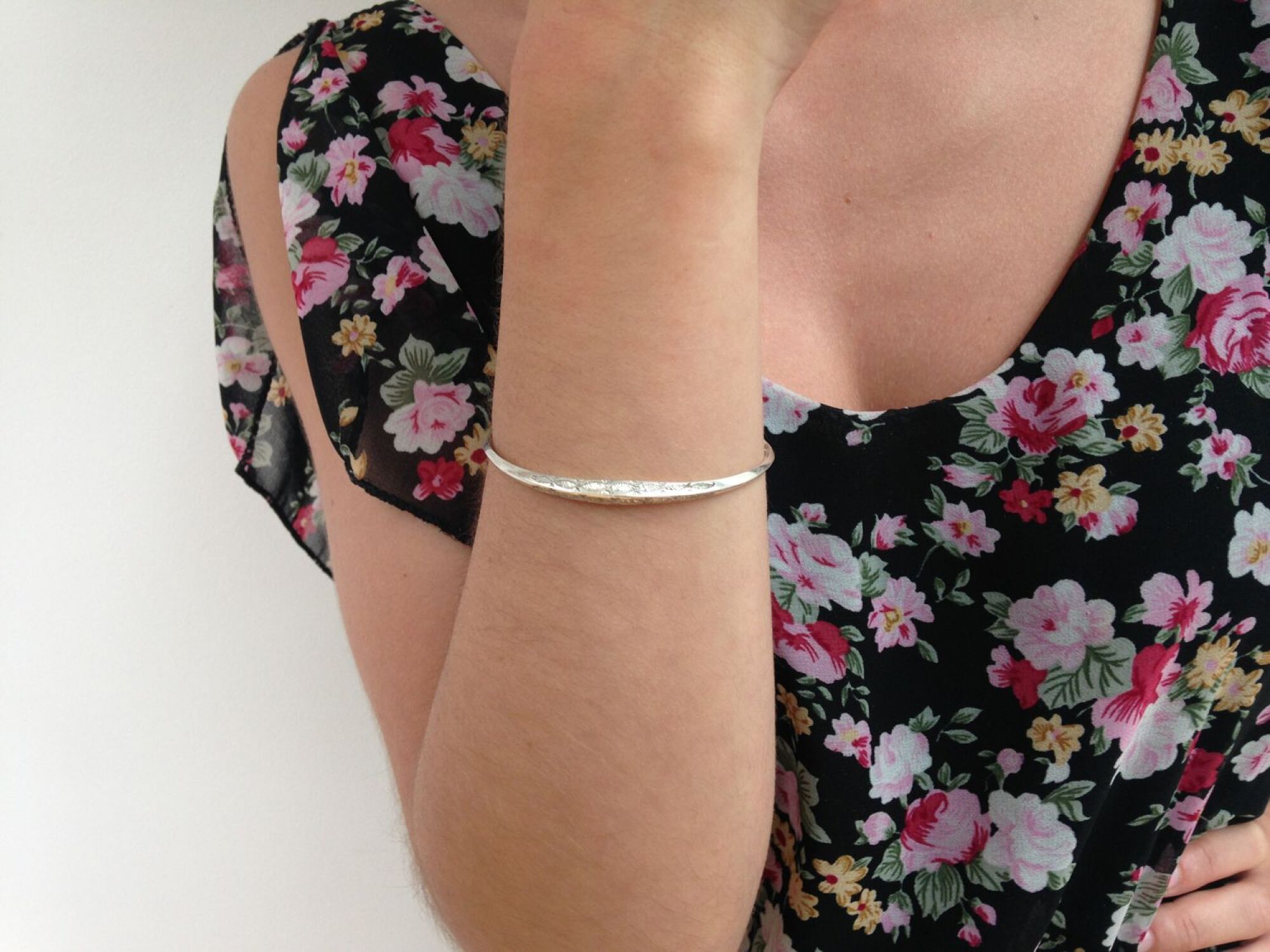 Bracelet jonc touareg en argent fait main