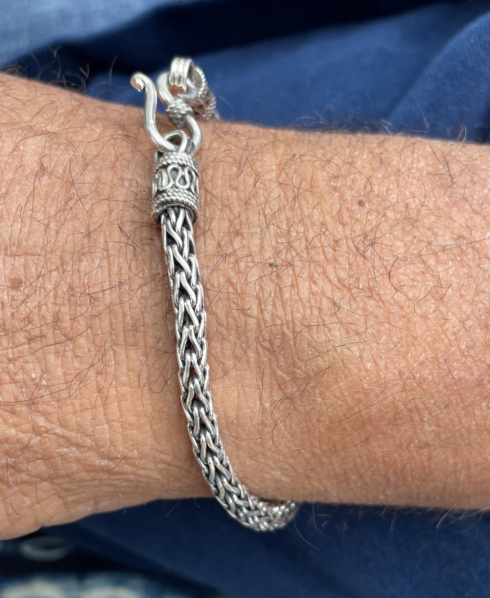 Bracelet style Balinais en argent pour homme ou femme