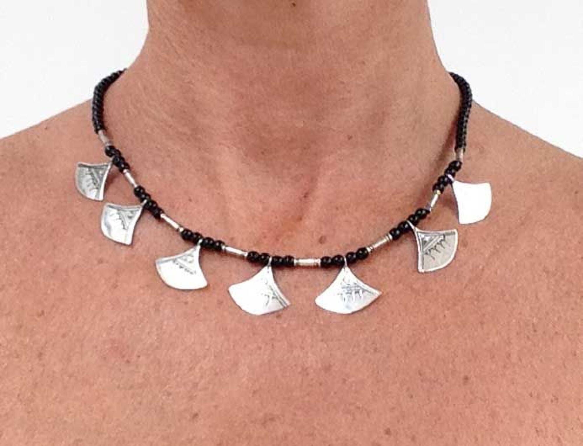 Collier ethnique Touareg en argent fait main