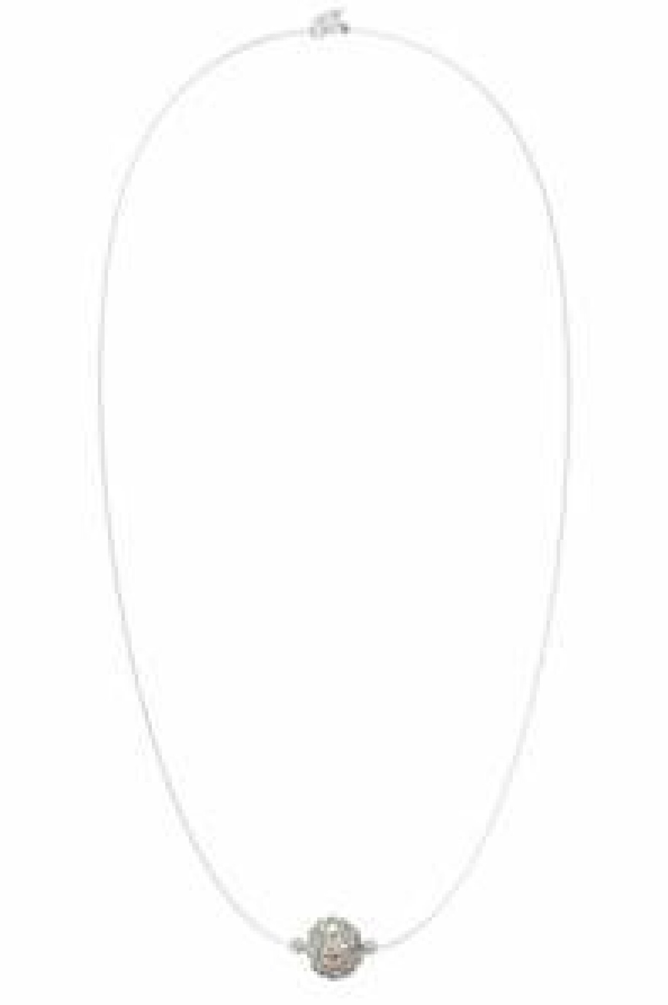 Collier strass blanc et fil de nylon - Diamètre 0,8cm