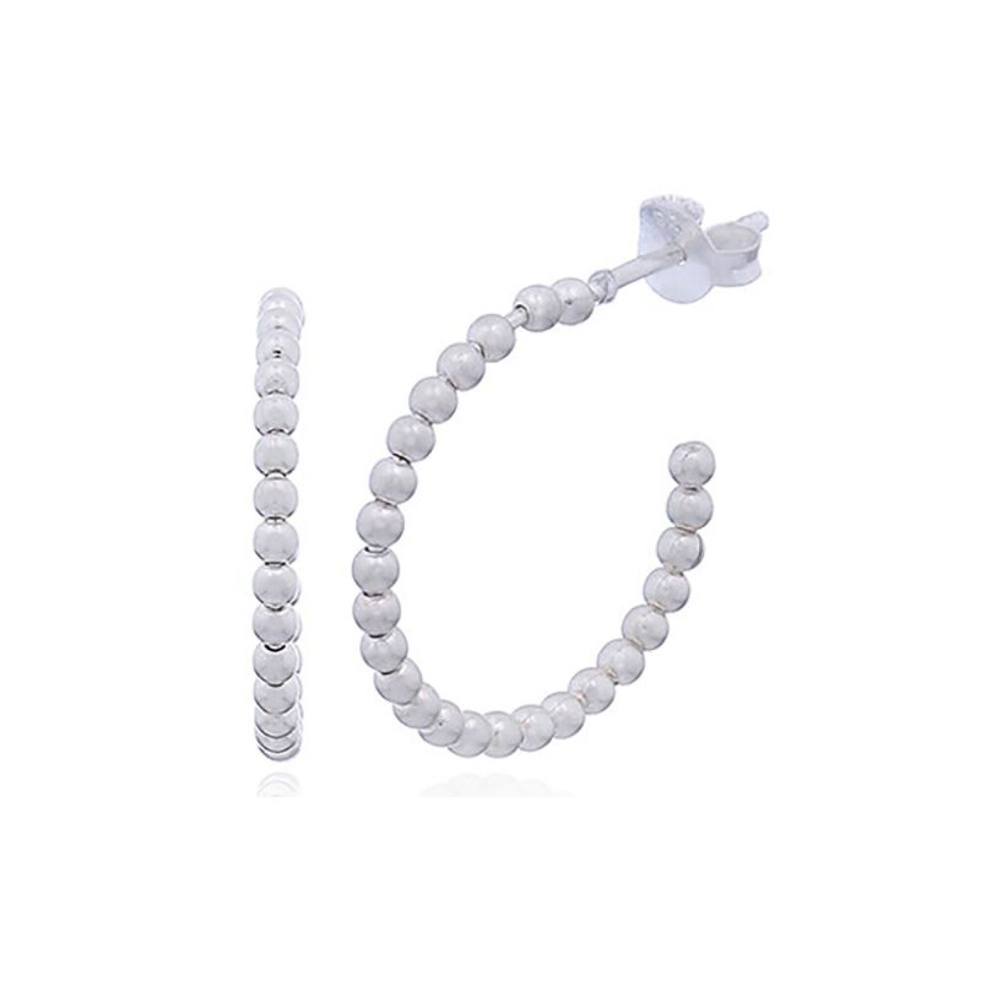 Créoles balinaise perle en argent