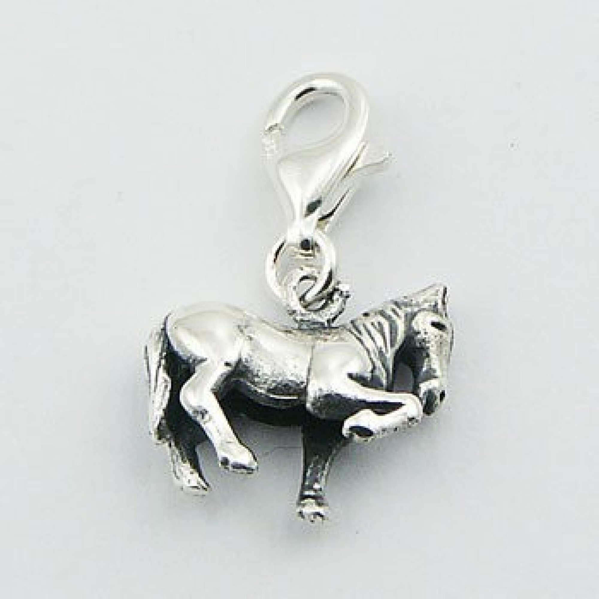 Pendentif, charm en argent forme de cheval