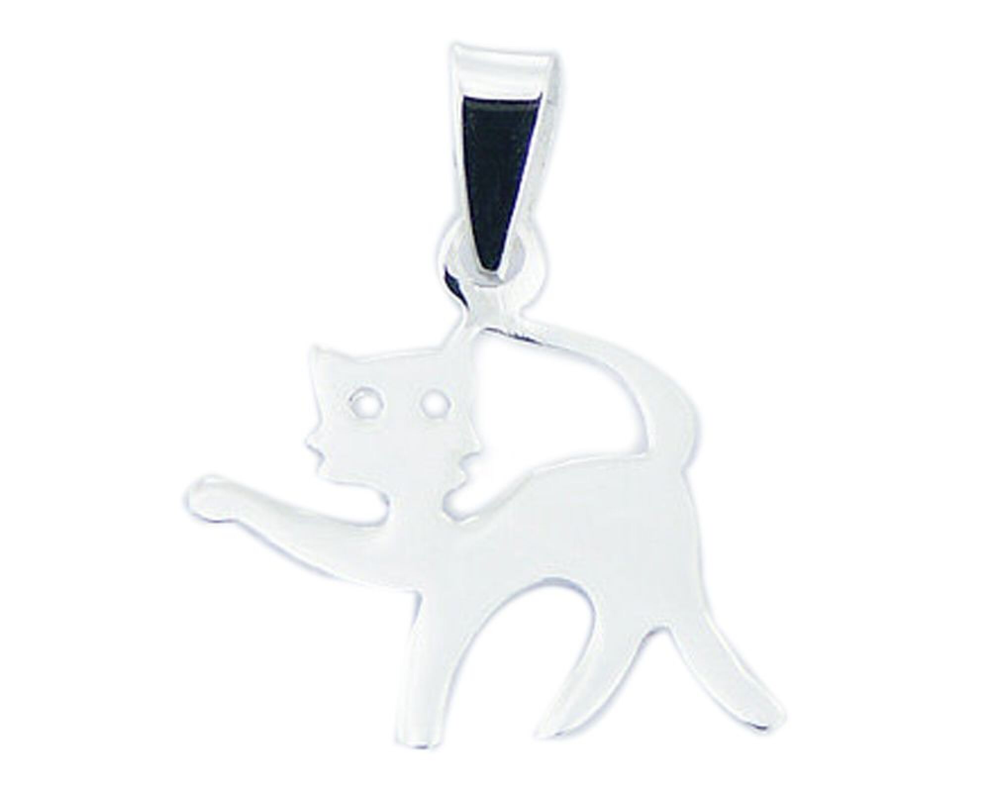 Pendentif chat en argent