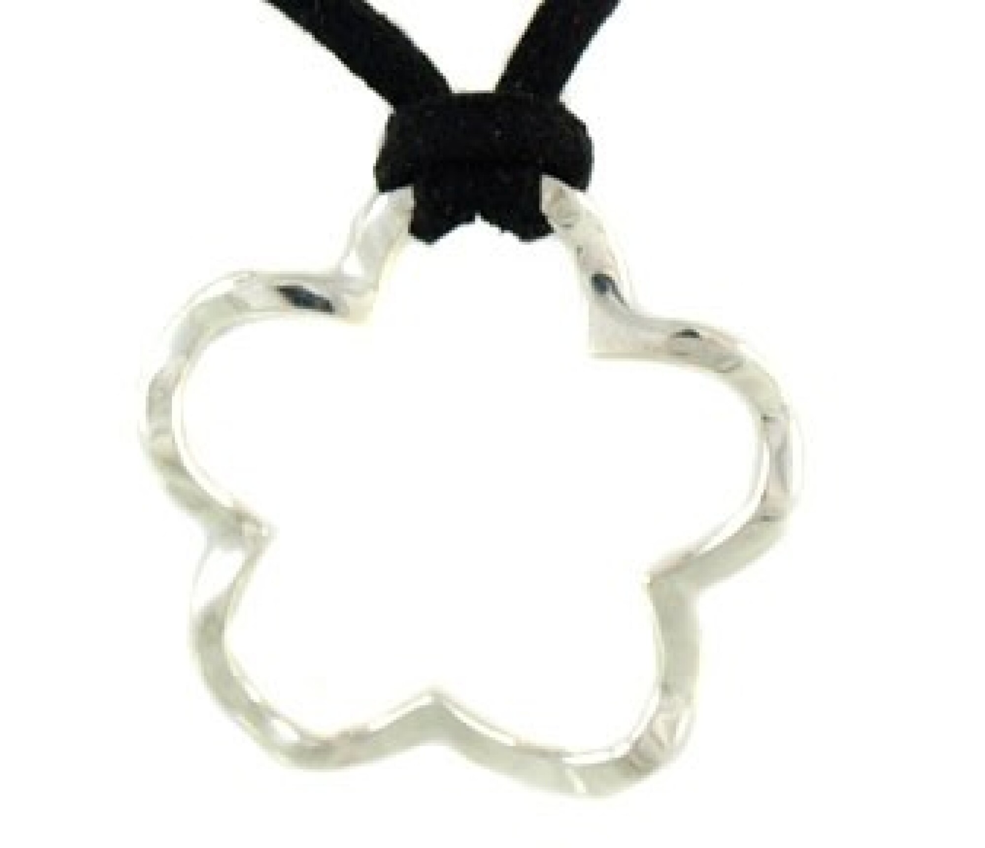 Pendentif forme fleur en argent