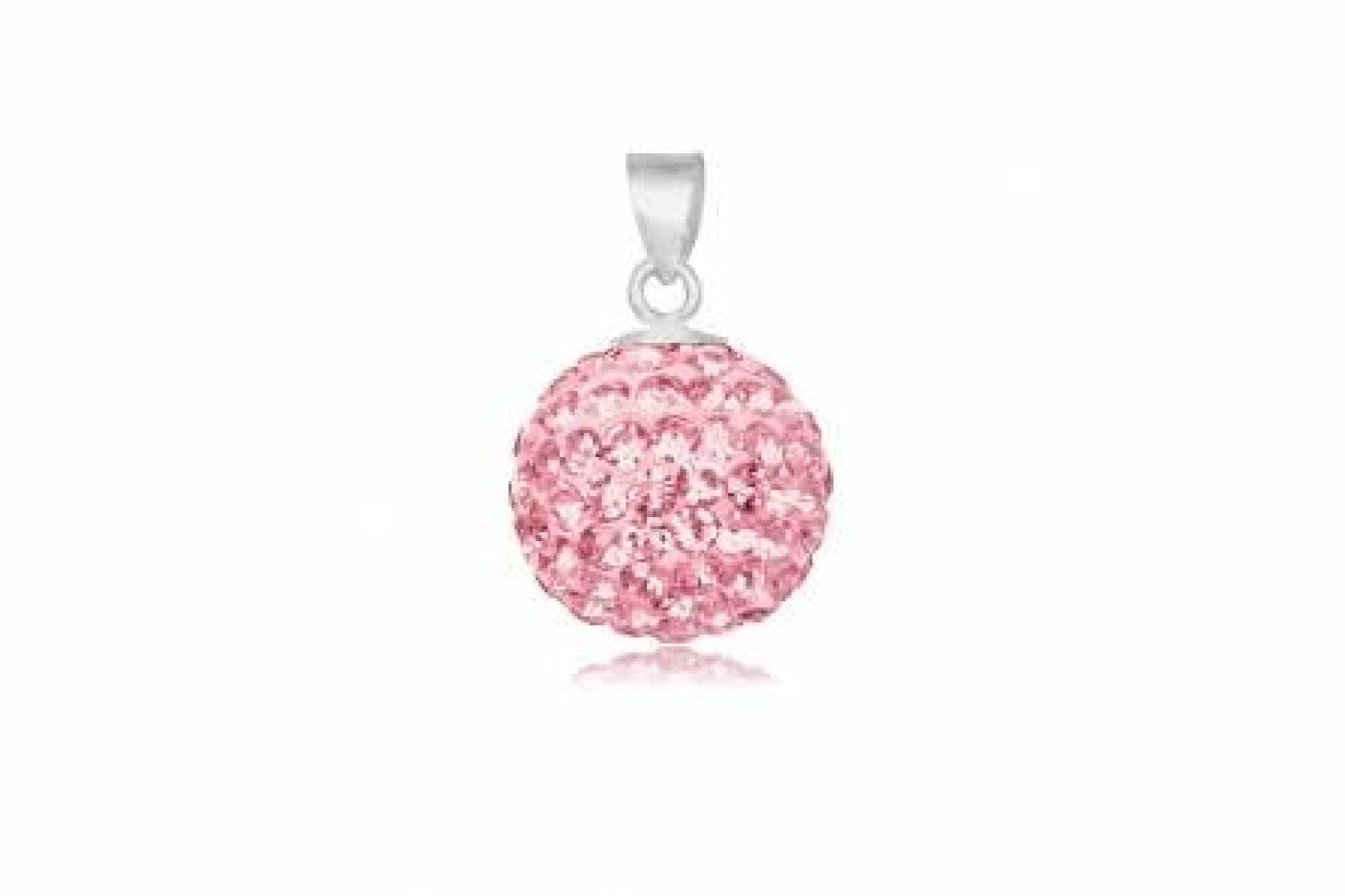 Pendentif shamballa rose - Diamètre 1,2cm