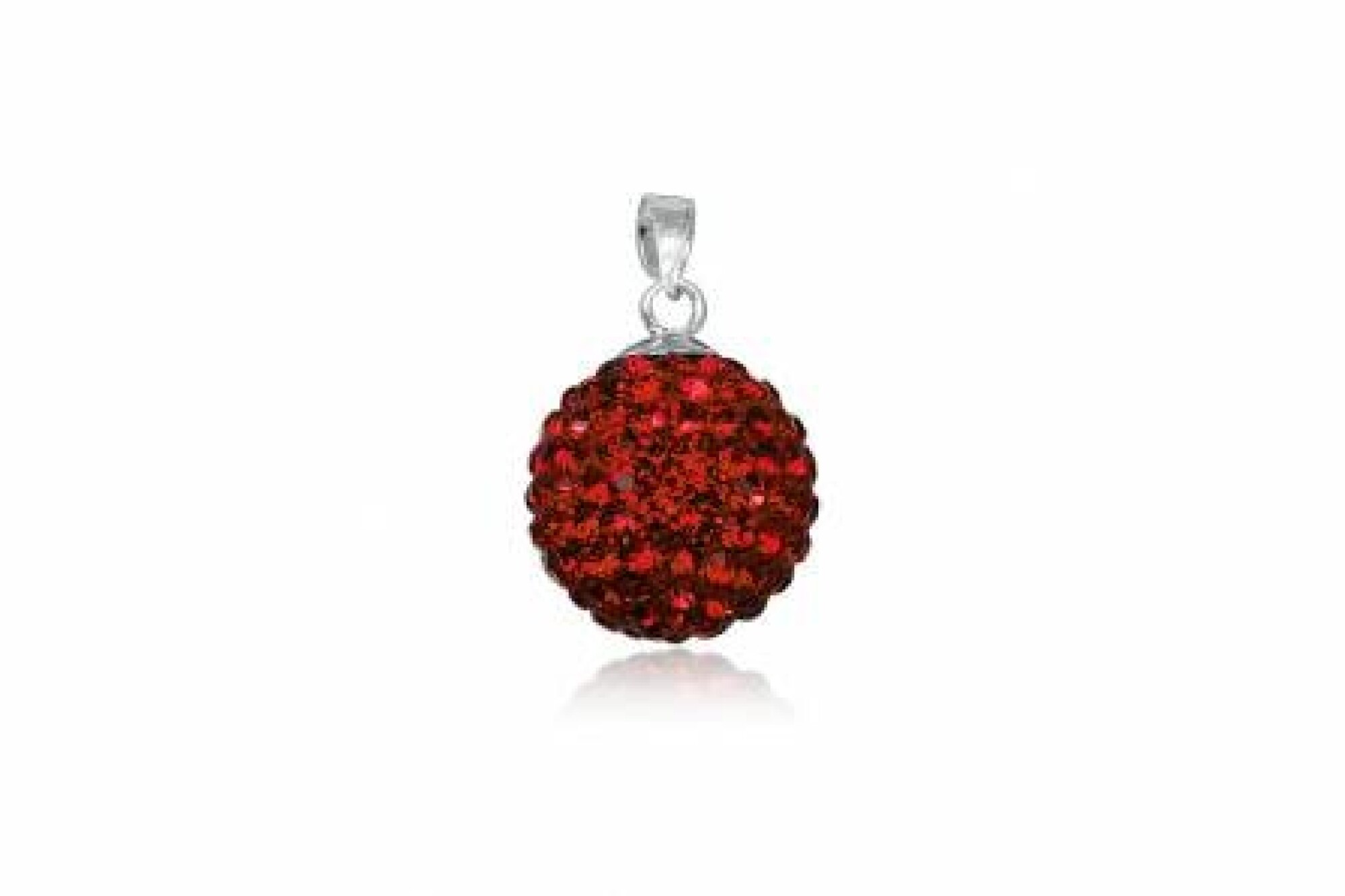 Pendentif shamballa ROUGE