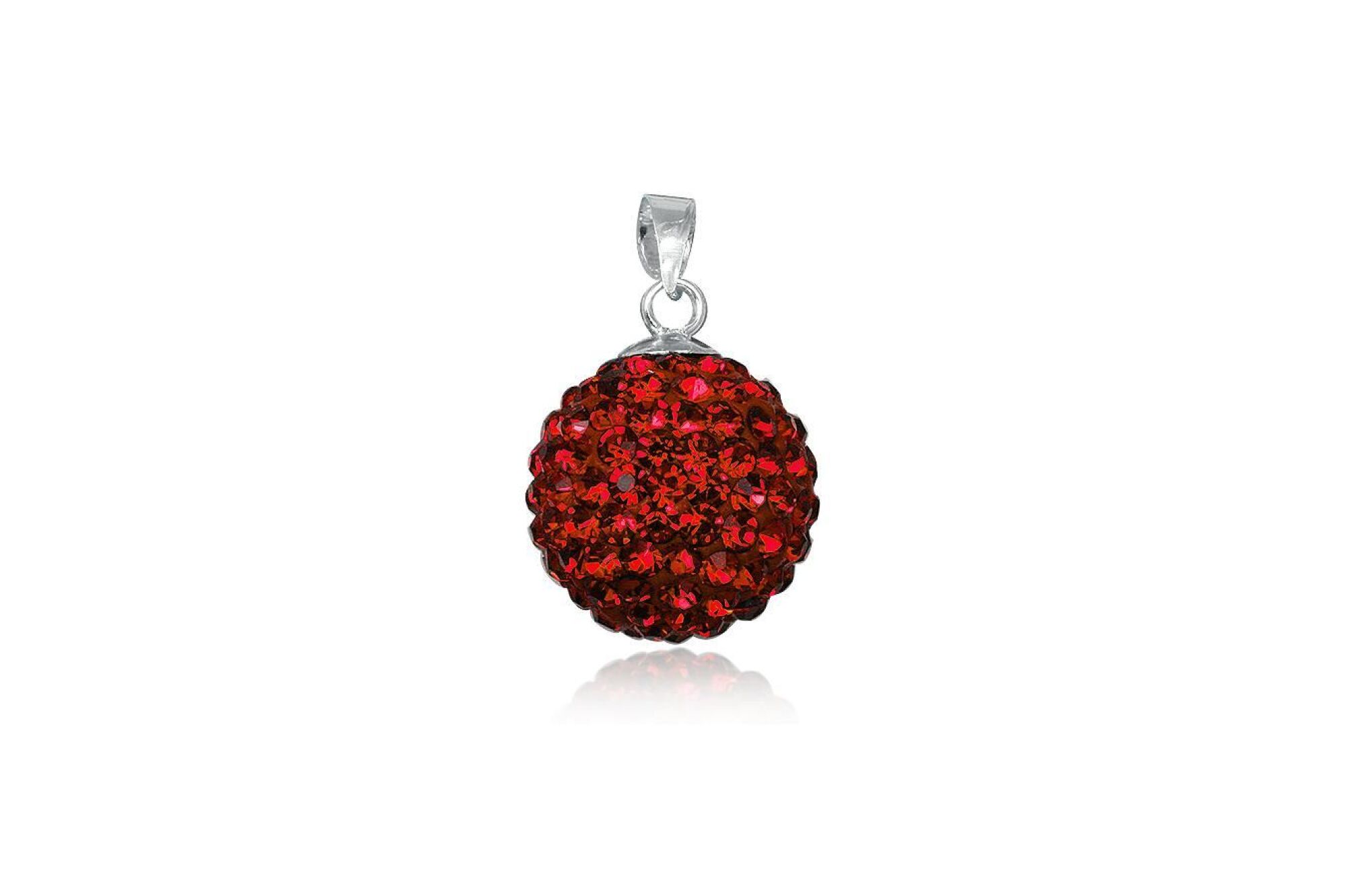 Pendentif shamballa ROUGE