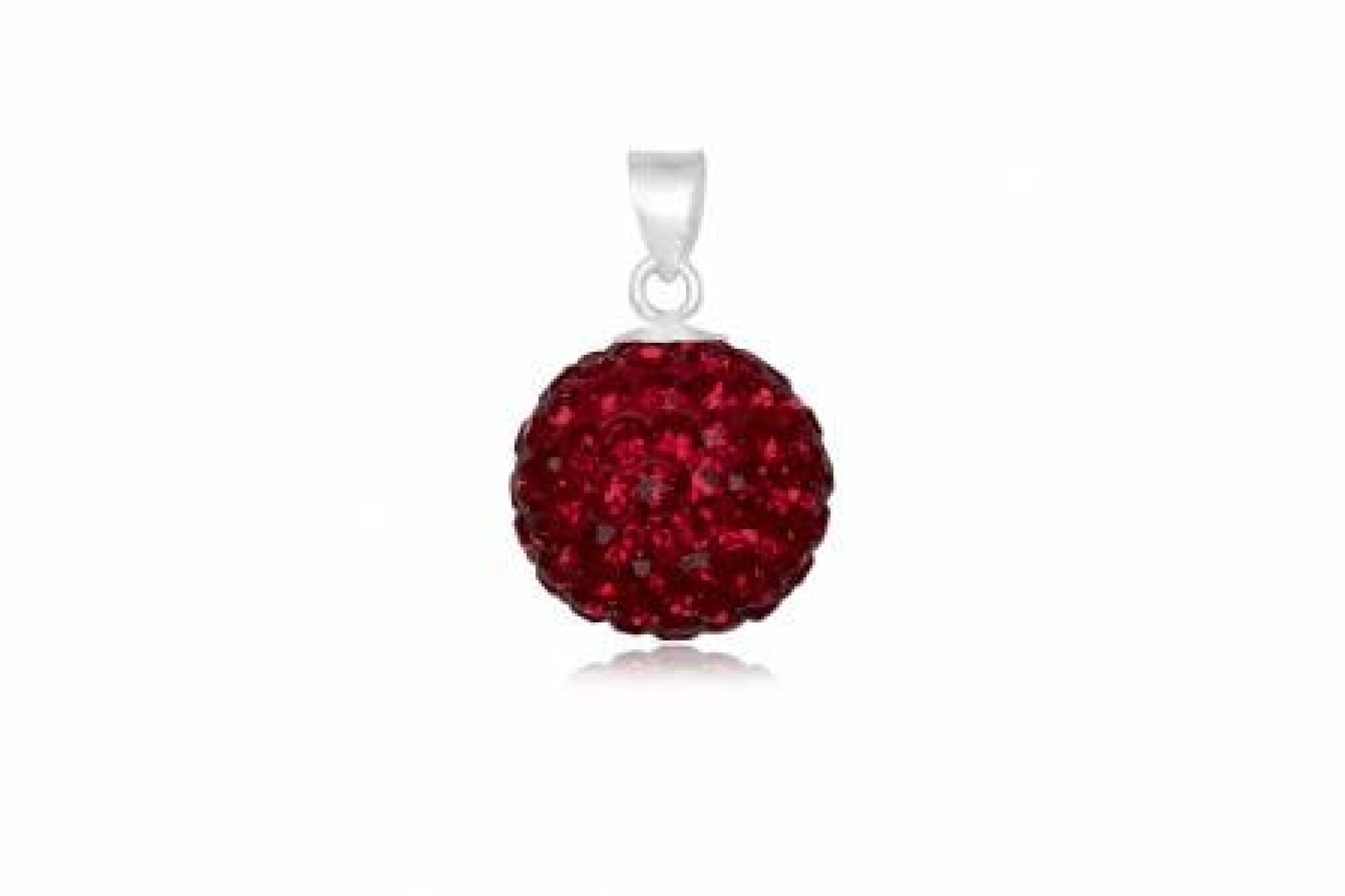 Pendentif - strass rouge - 1,4cm diamètre