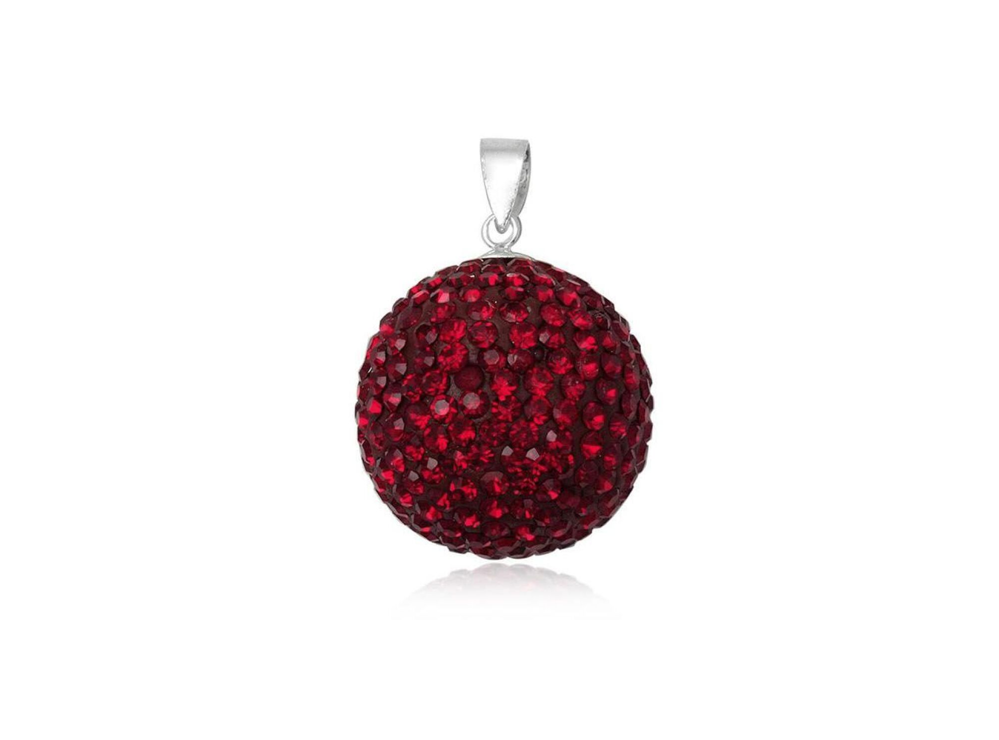 Pendentif - strass rouge - 1,4cm diamètre