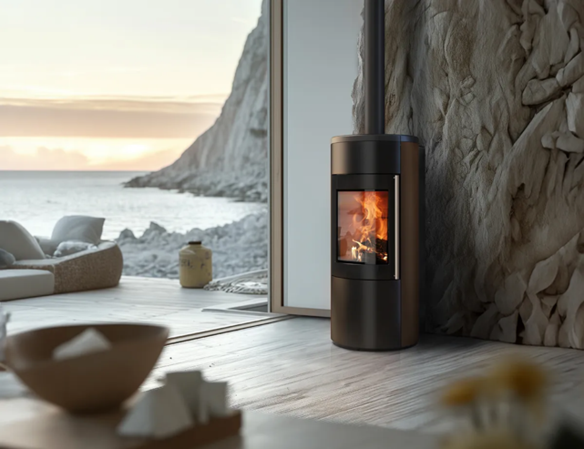 Poêle bicombustible nobis libera