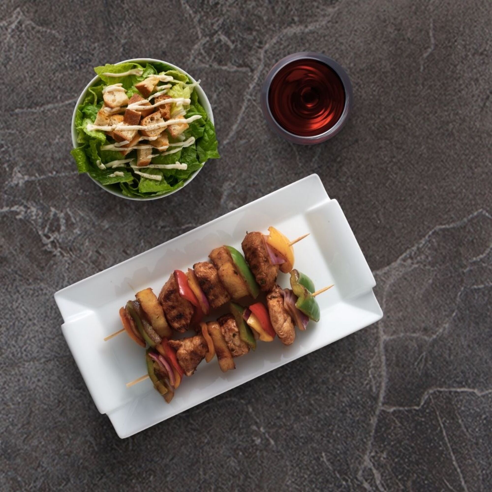 Lot de 1 table pliable pierre foncée h90cm + 2 chaises hautes pour terrasse