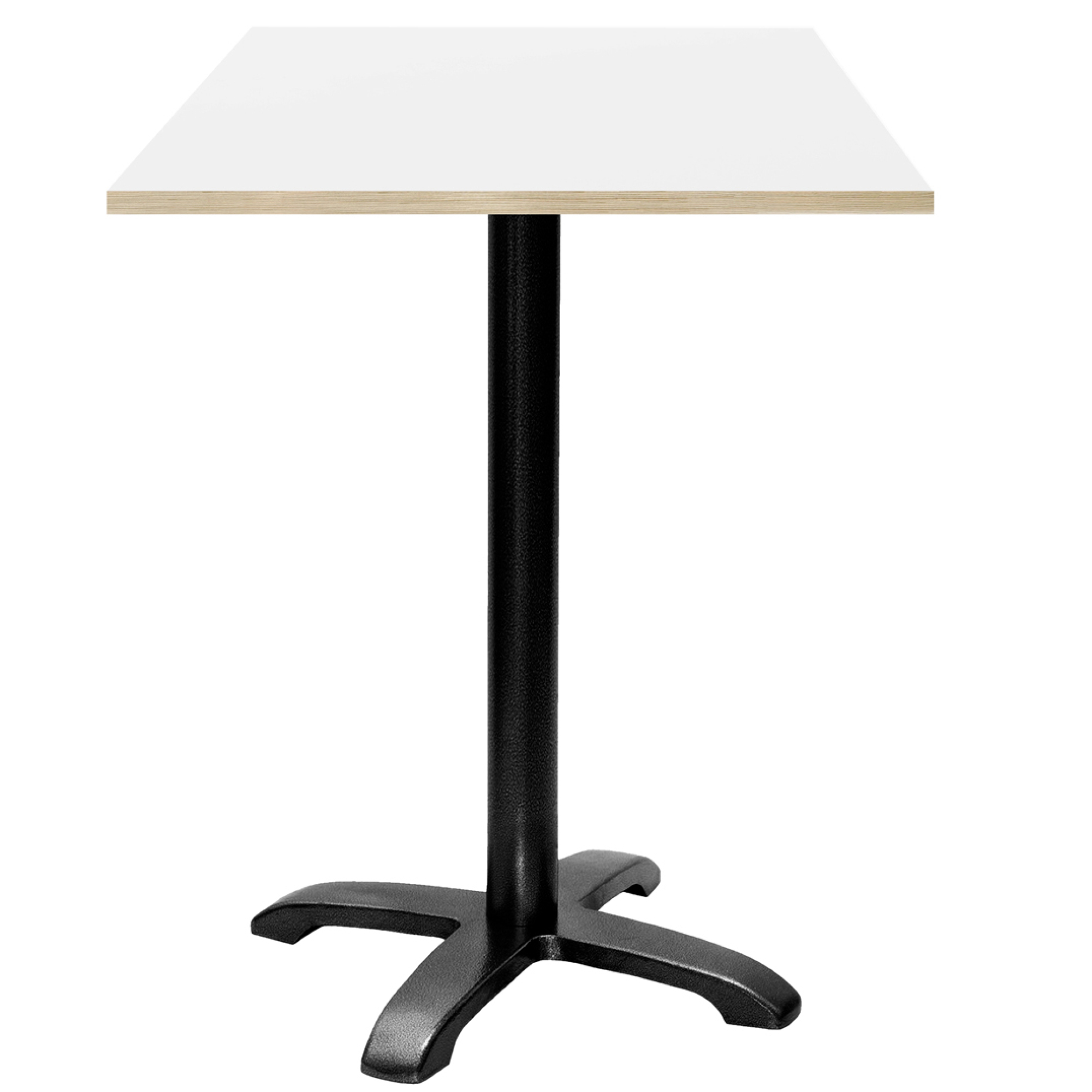 Mange-debout 60x60cm - modèle Bazila blanc chants bois