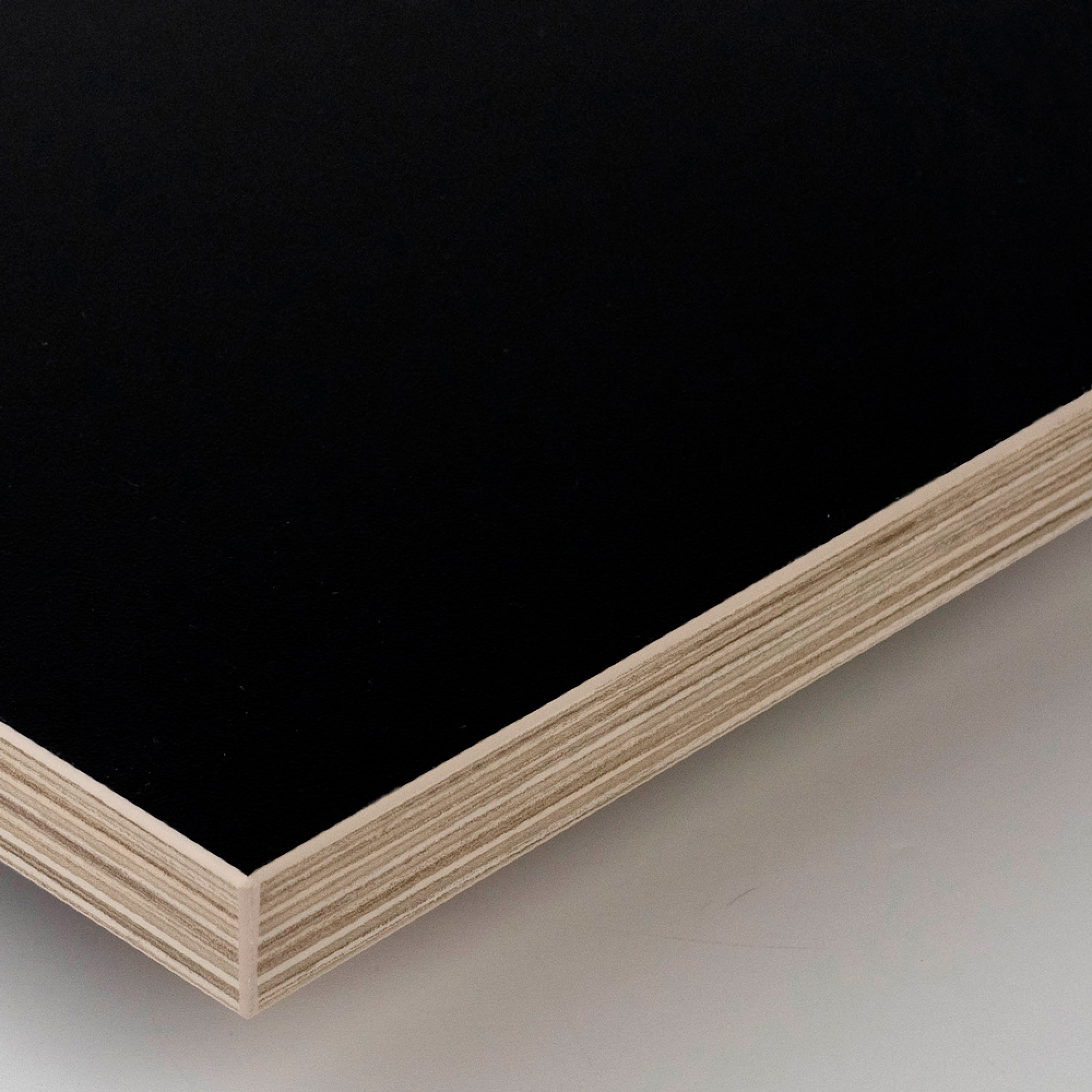 Mange-debout 60x60cm - modèle Dina noir chants bois