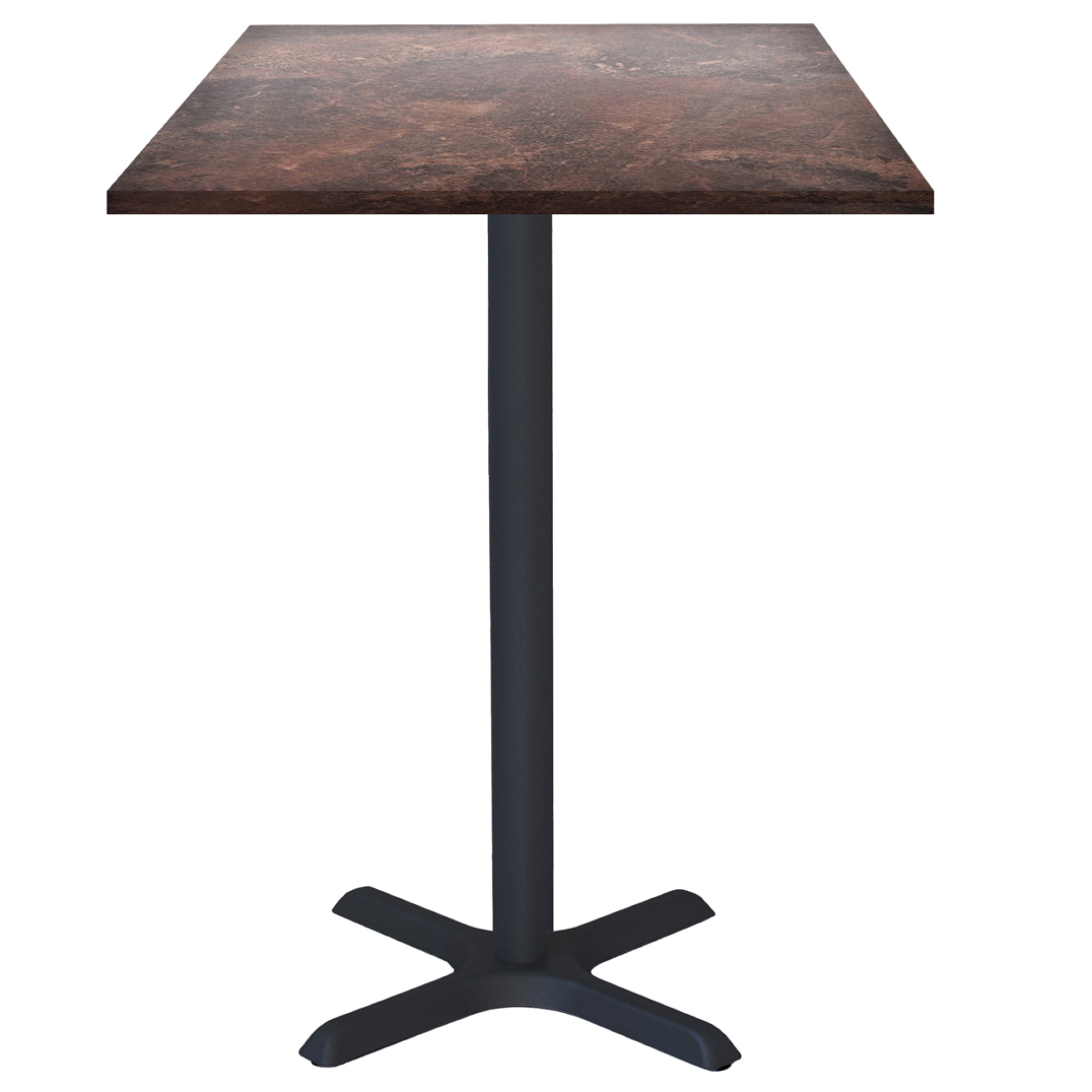 Mange-debout 60x60cm - modèle Dina rouille roc