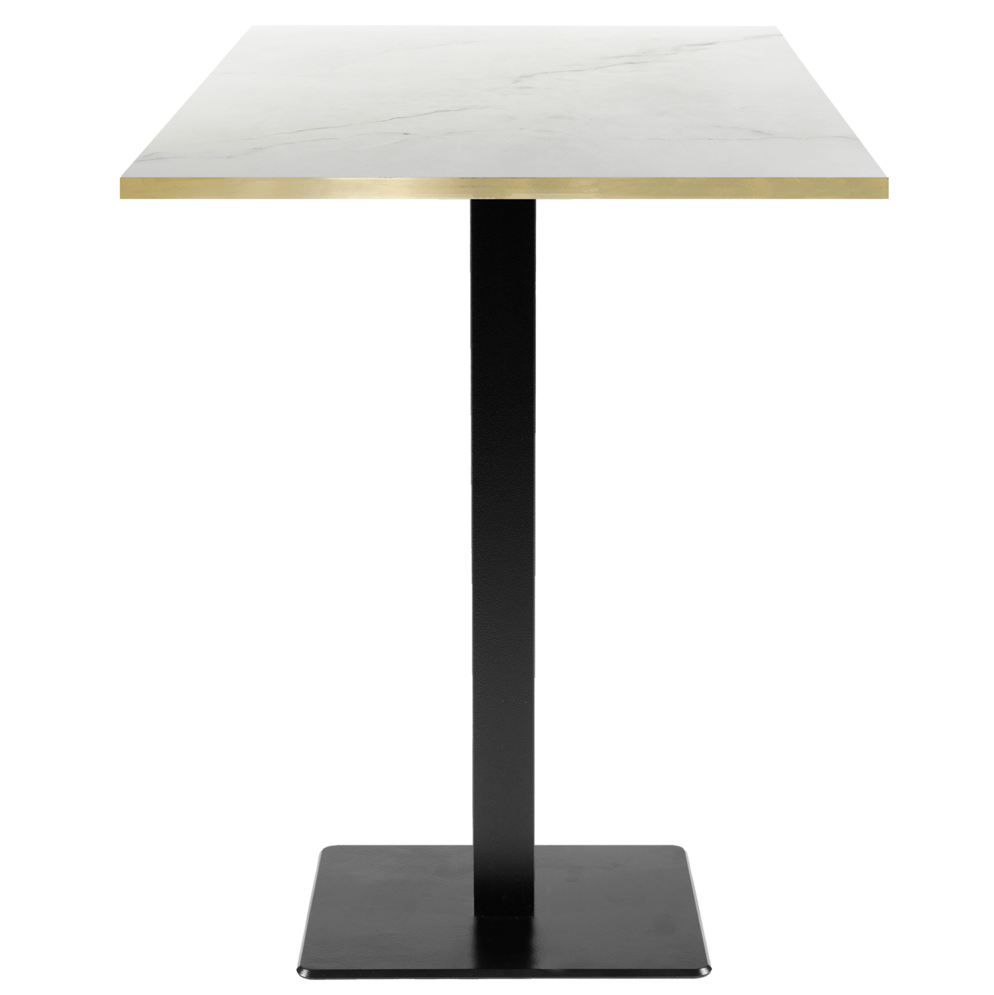 Mange-debout 60x60cm - modèle Milan marbre paros chants laiton