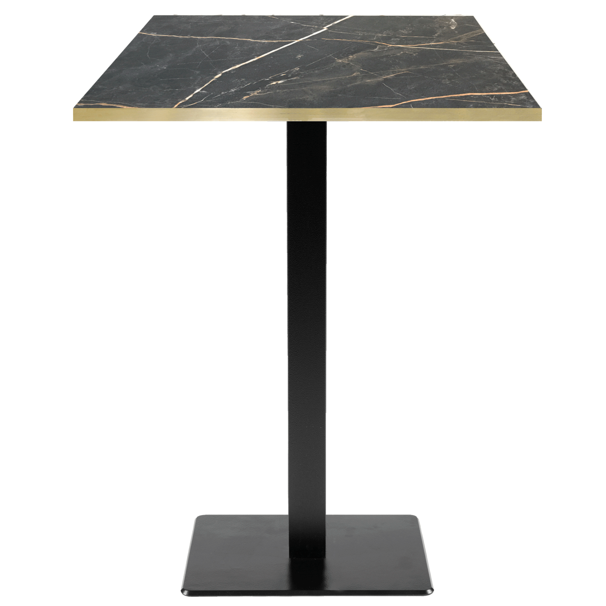 Mange-debout 60x60cm - modèle Milan marbre samas chants laiton