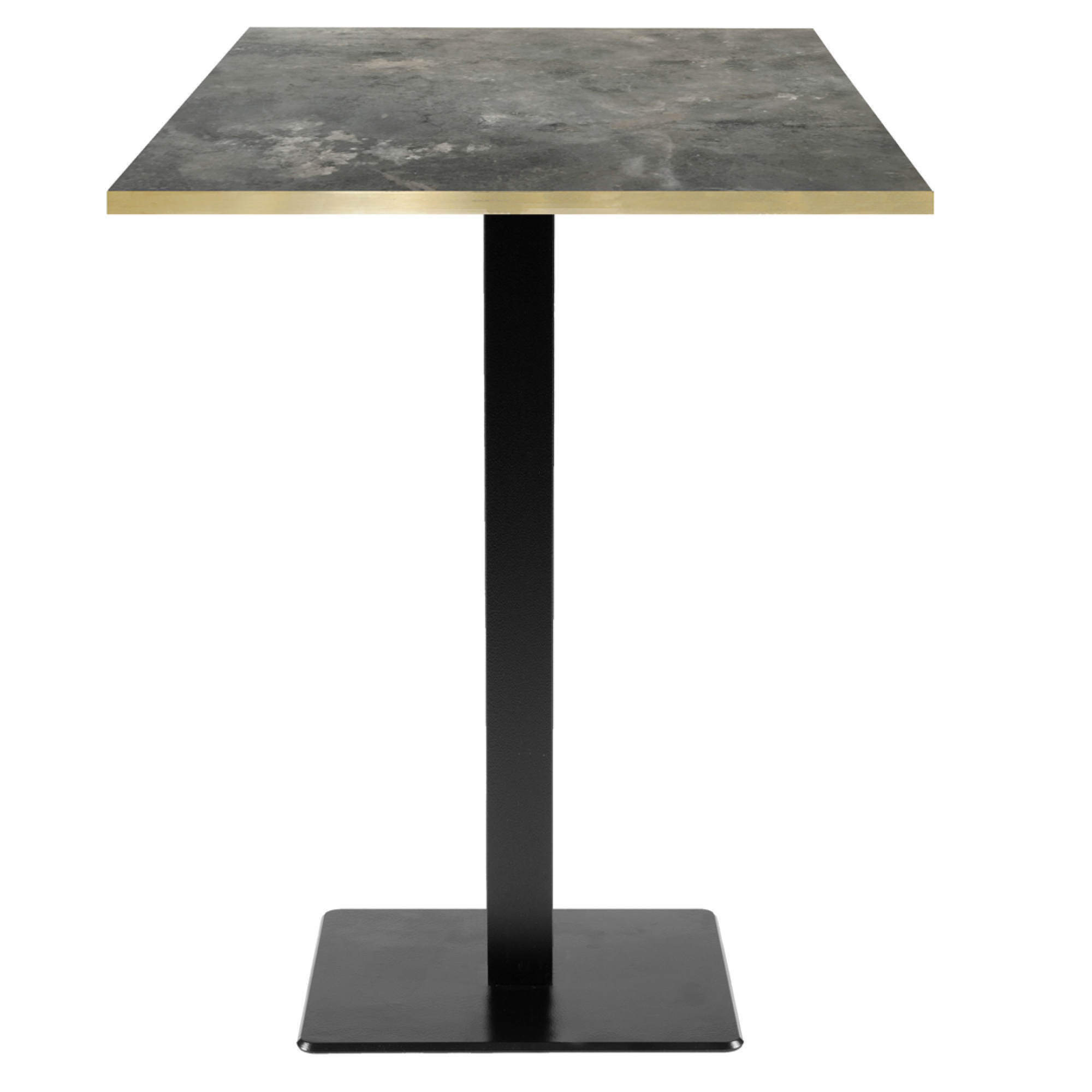 Mange-debout 60x60cm - modèle Milan pierre métallisée chants laiton