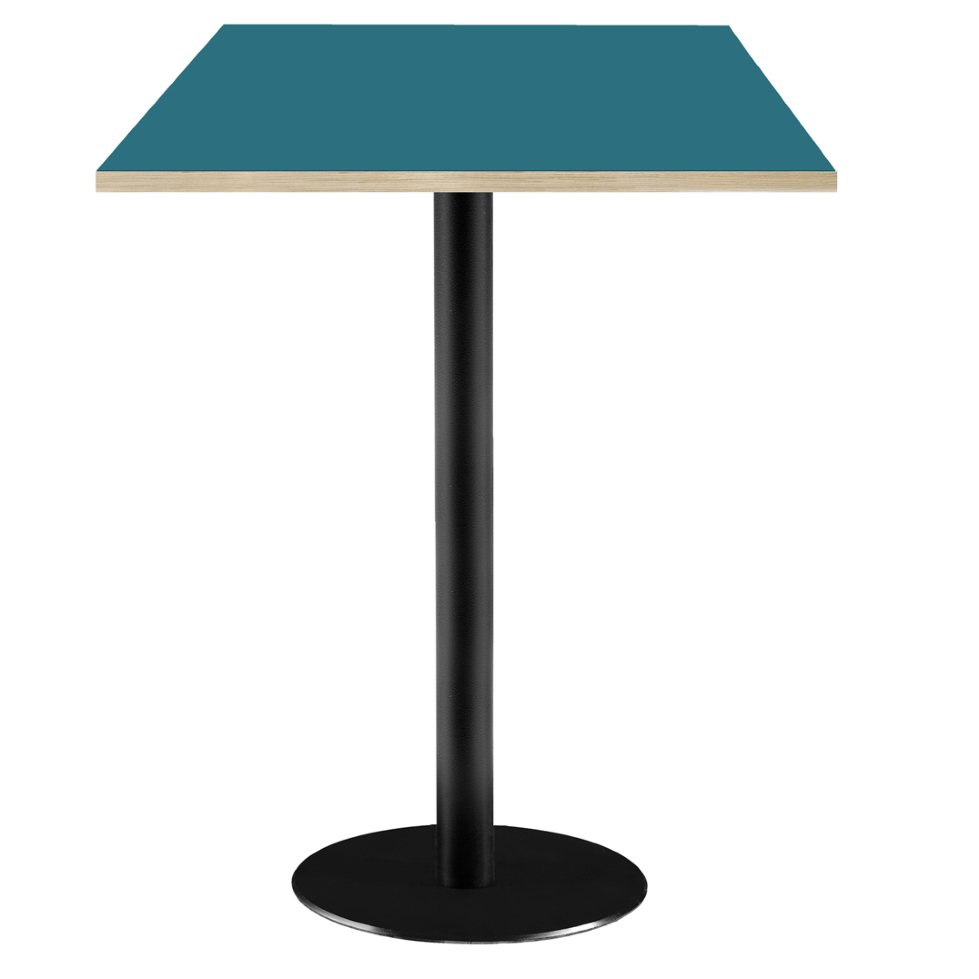 Mange-debout 60x60cm - modèle Rome bleu avec chants bois