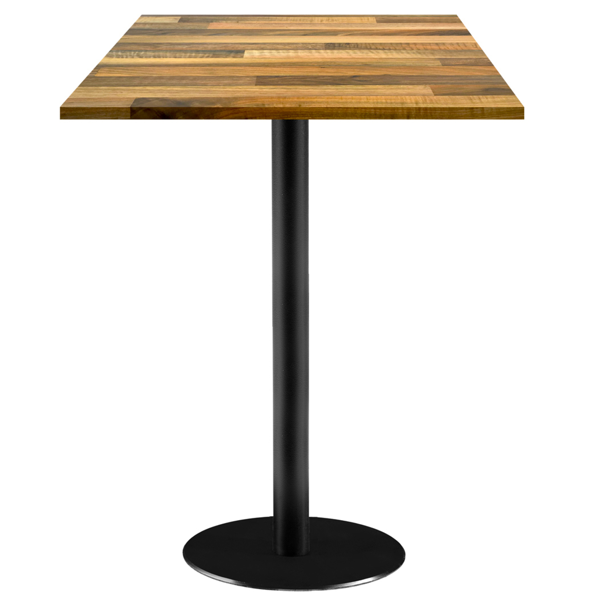 Mange-debout 60x60cm - modèle Rome bois noyer lamellé