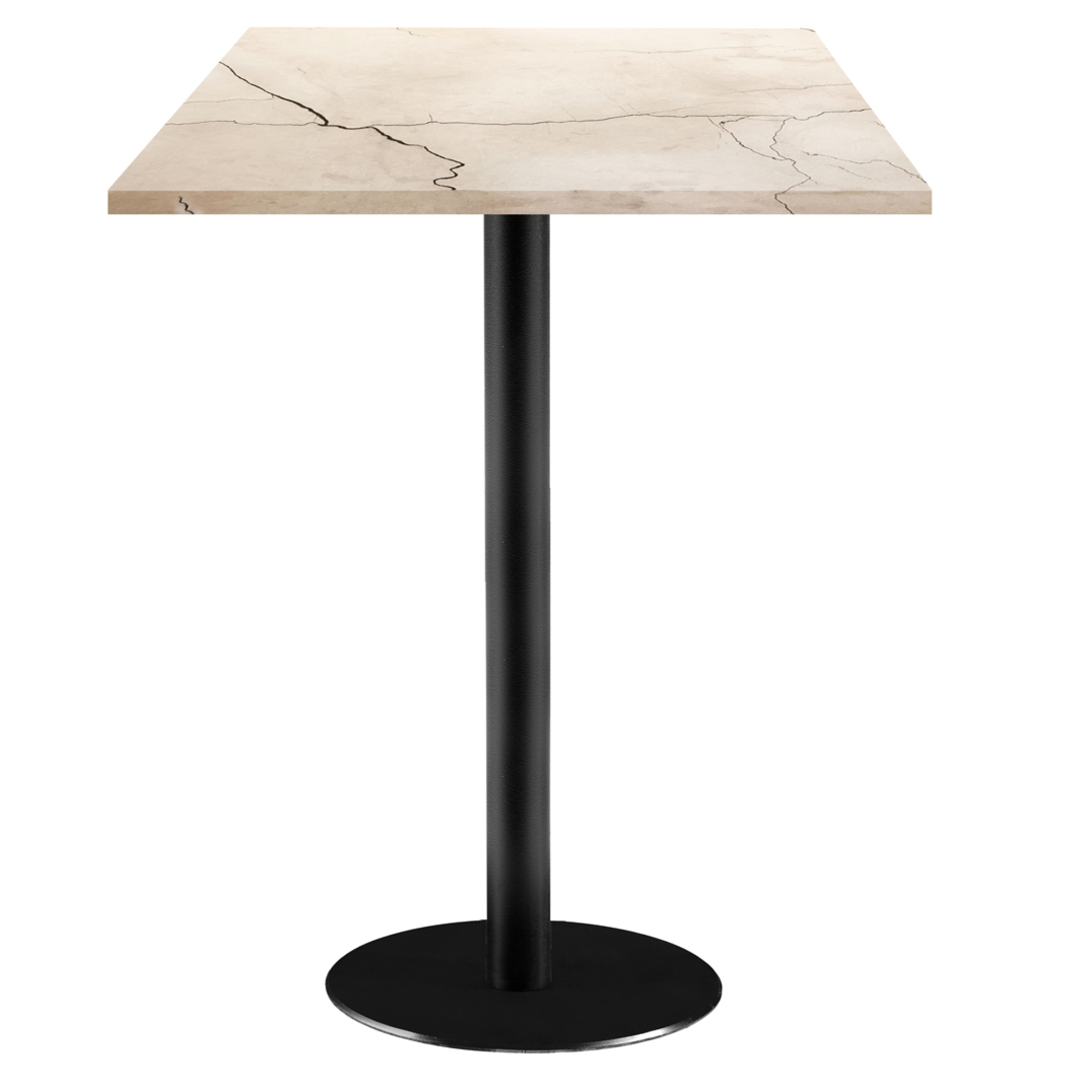 Mange-debout 60x60cm - modèle Rome marbré lune blanche