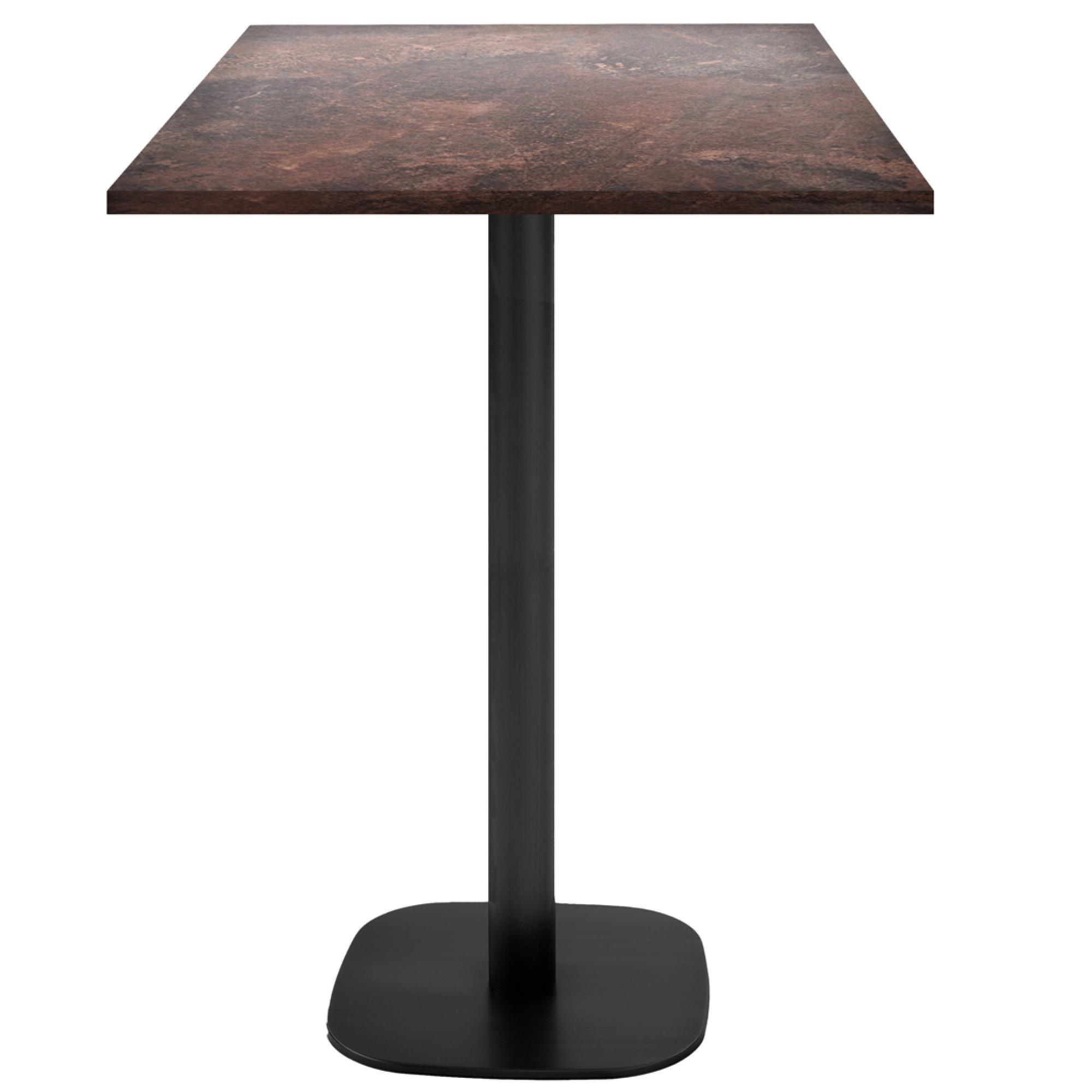 Mange-debout 60x60cm - modèle Round rouille roc