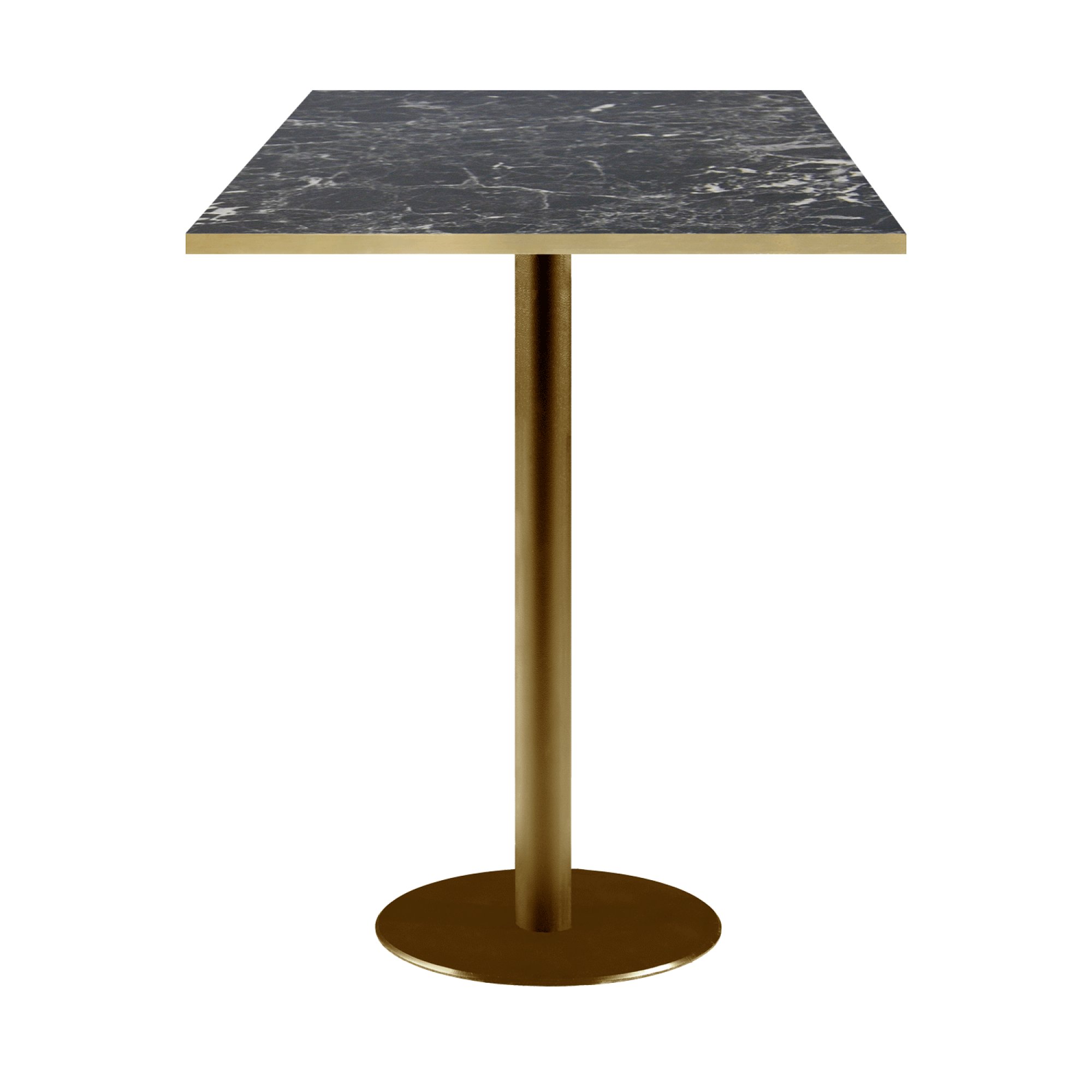 Mange-debout 60x60cm Rome bistrot marbre noir brillant