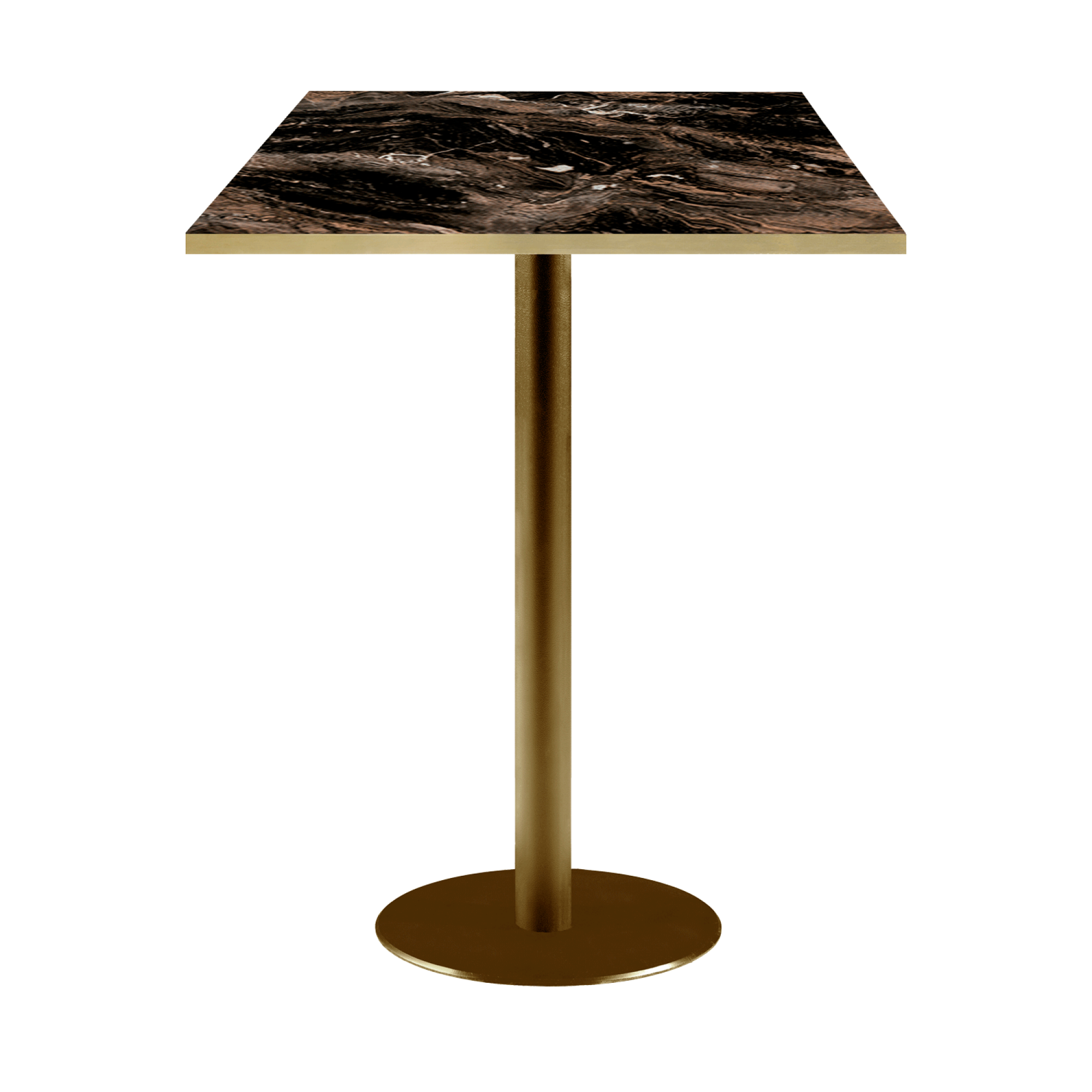 Mange-debout 60x60cm Rome bistrot marbre veiné glossy