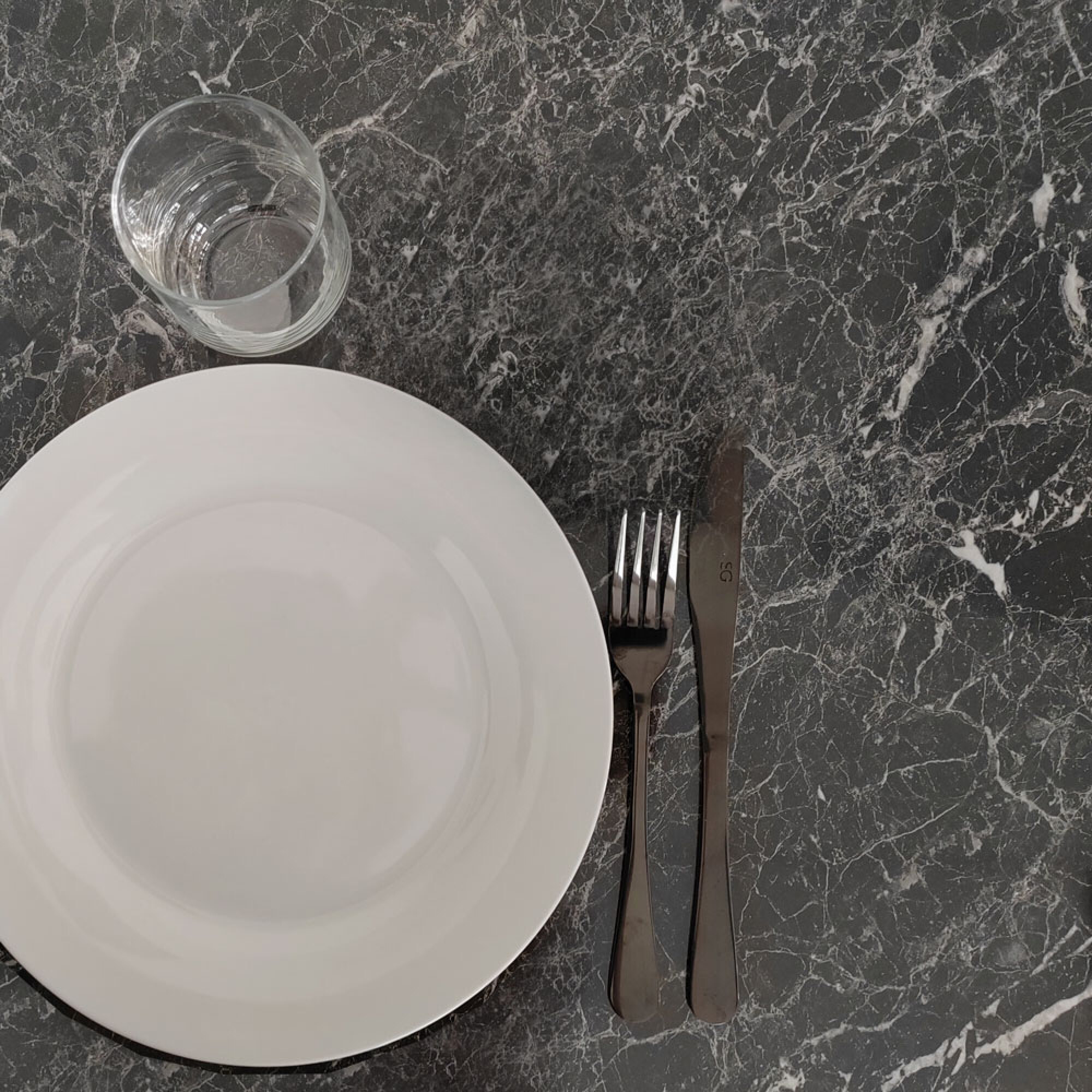 Mange-debout Ø60cm Rome bistrot marbre noir brillant