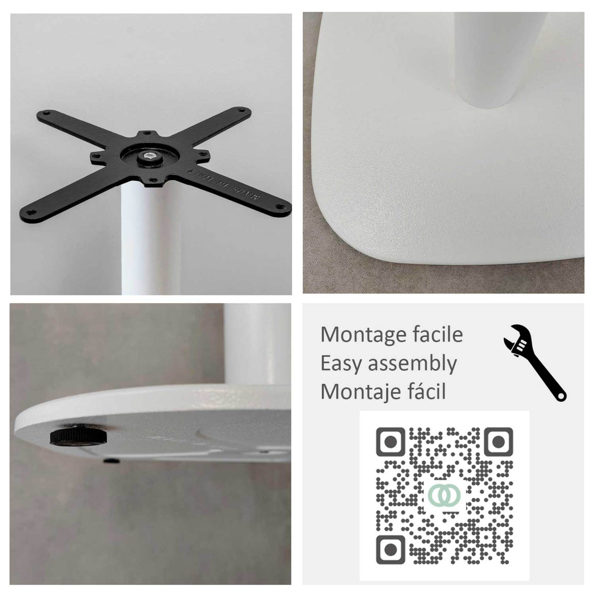 Piétement modèle Round blanc