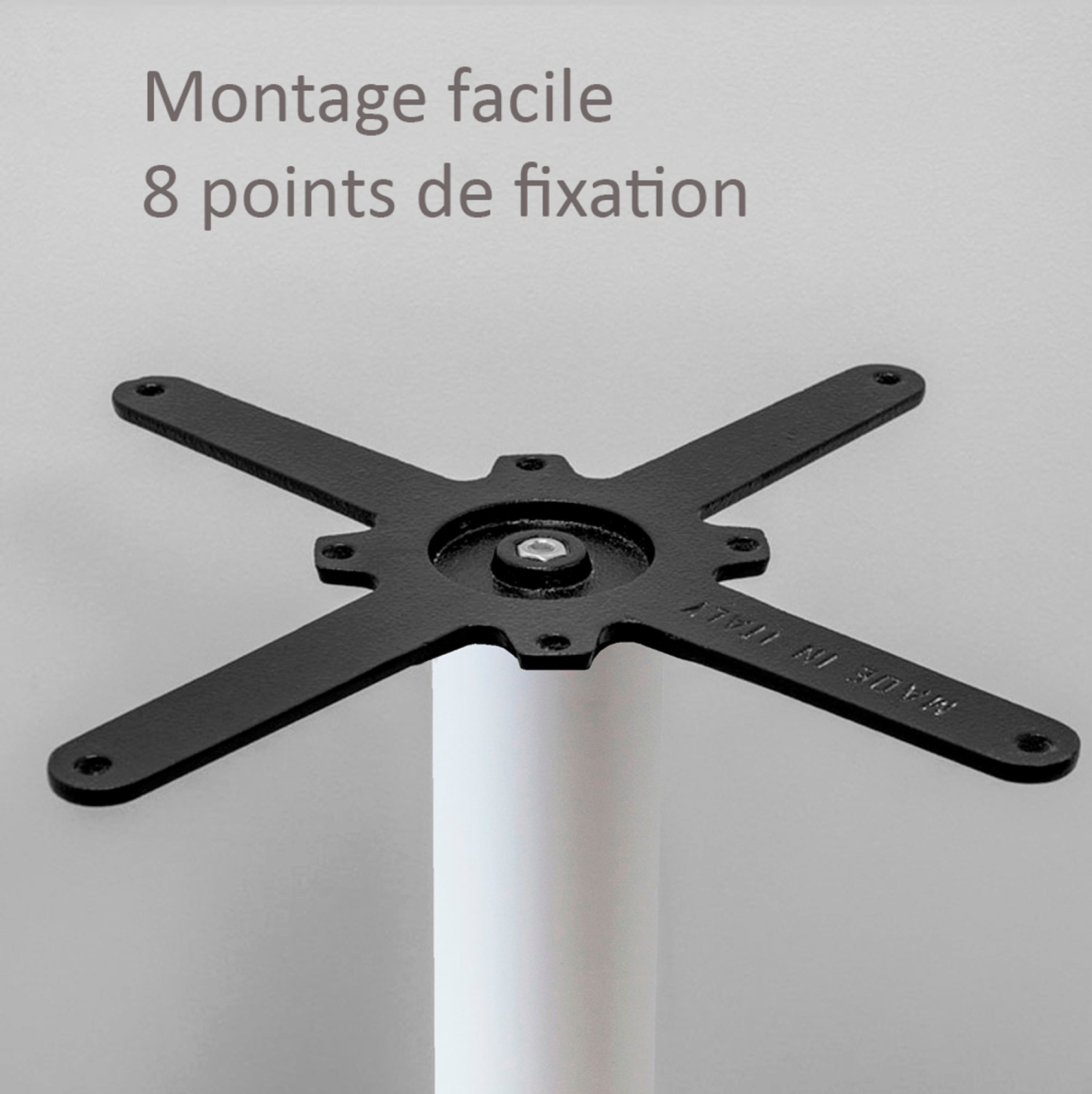 Piétement pour mange-debout h110cm modèle Round blanc