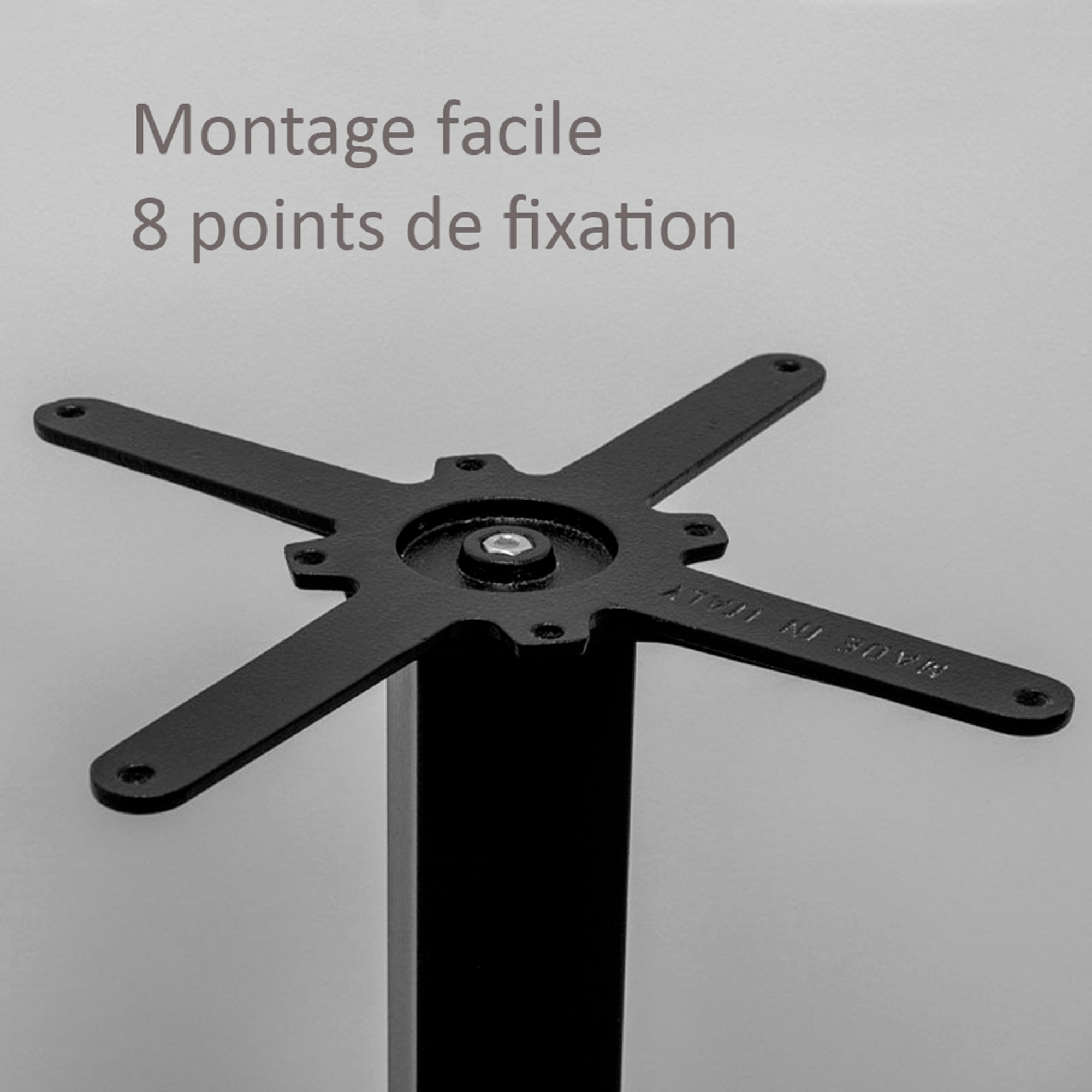 Piétement pour table rectangulaire, modèle Milan noir