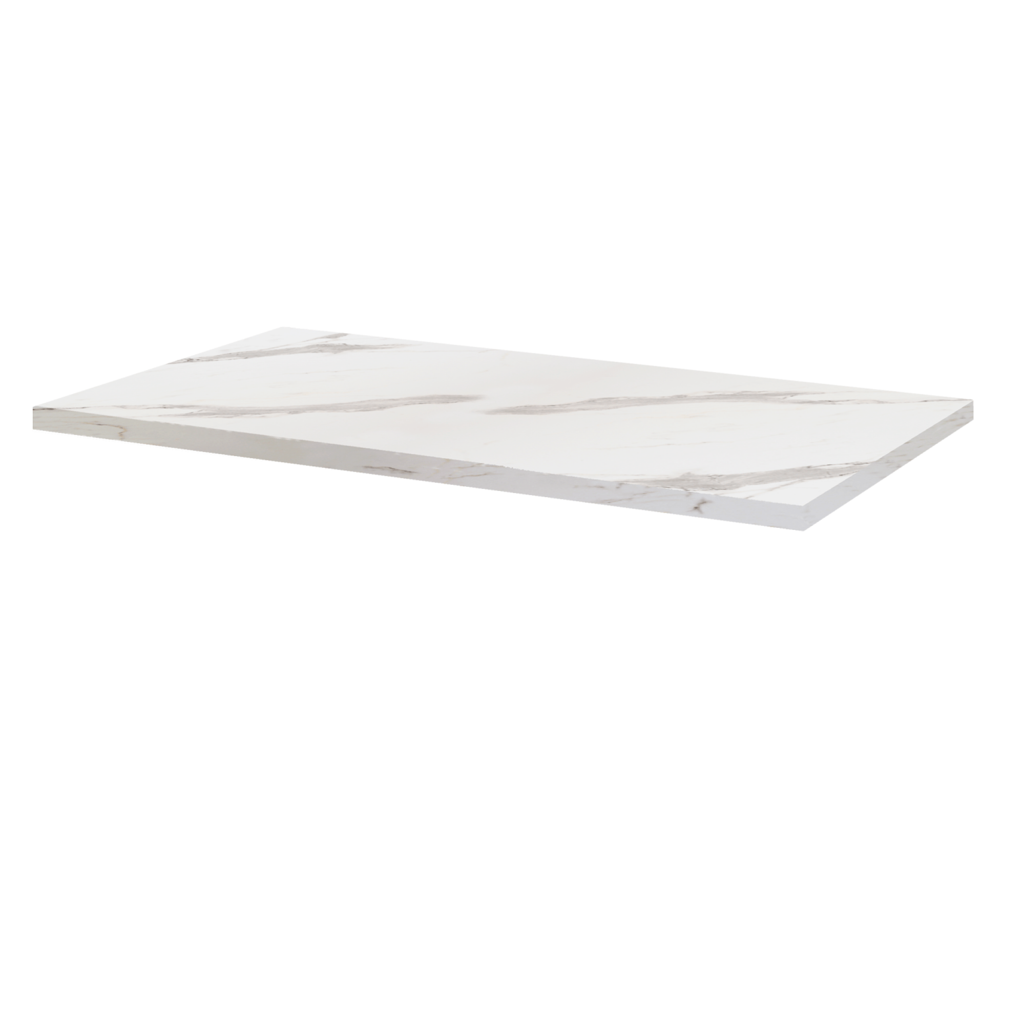 Plateau 110x70 decor marbre blanc