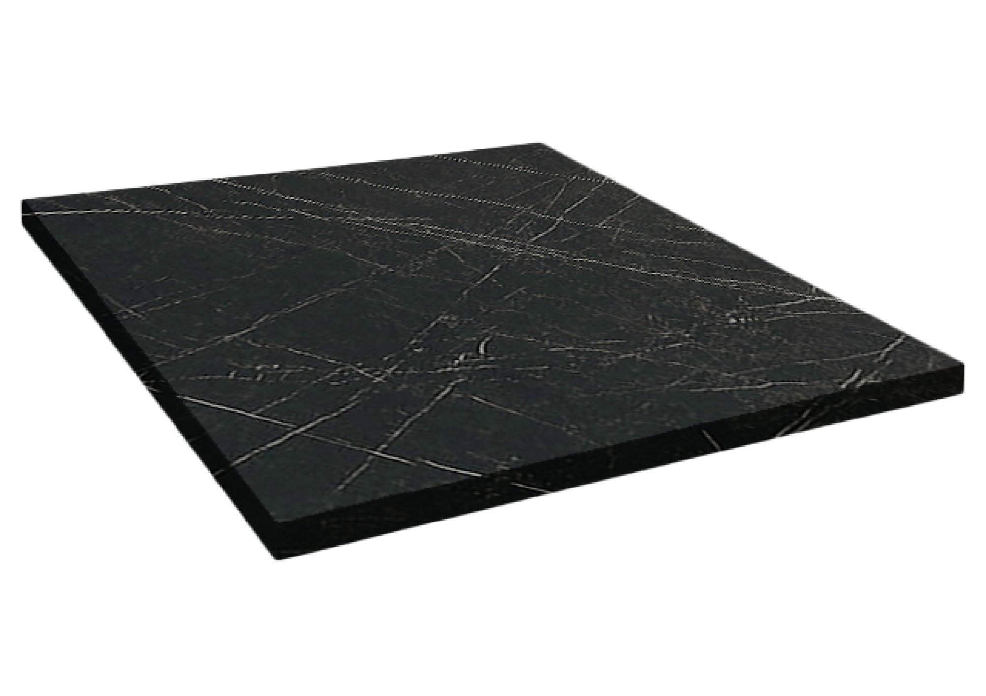 Plateau 60x60 decor marbre noir