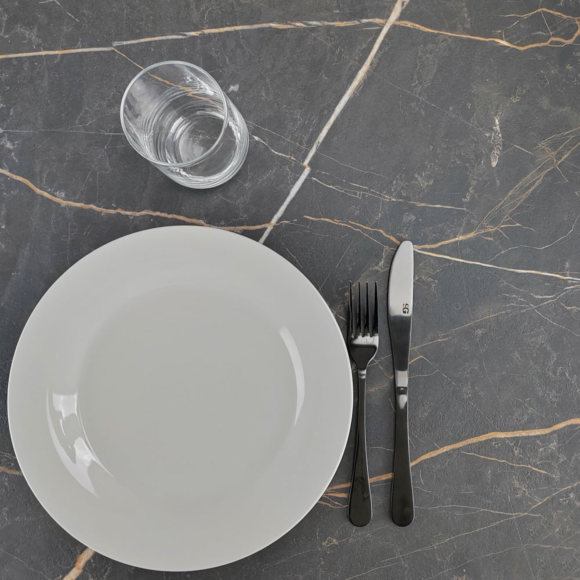 Plateau 60x60 decor marbre samas