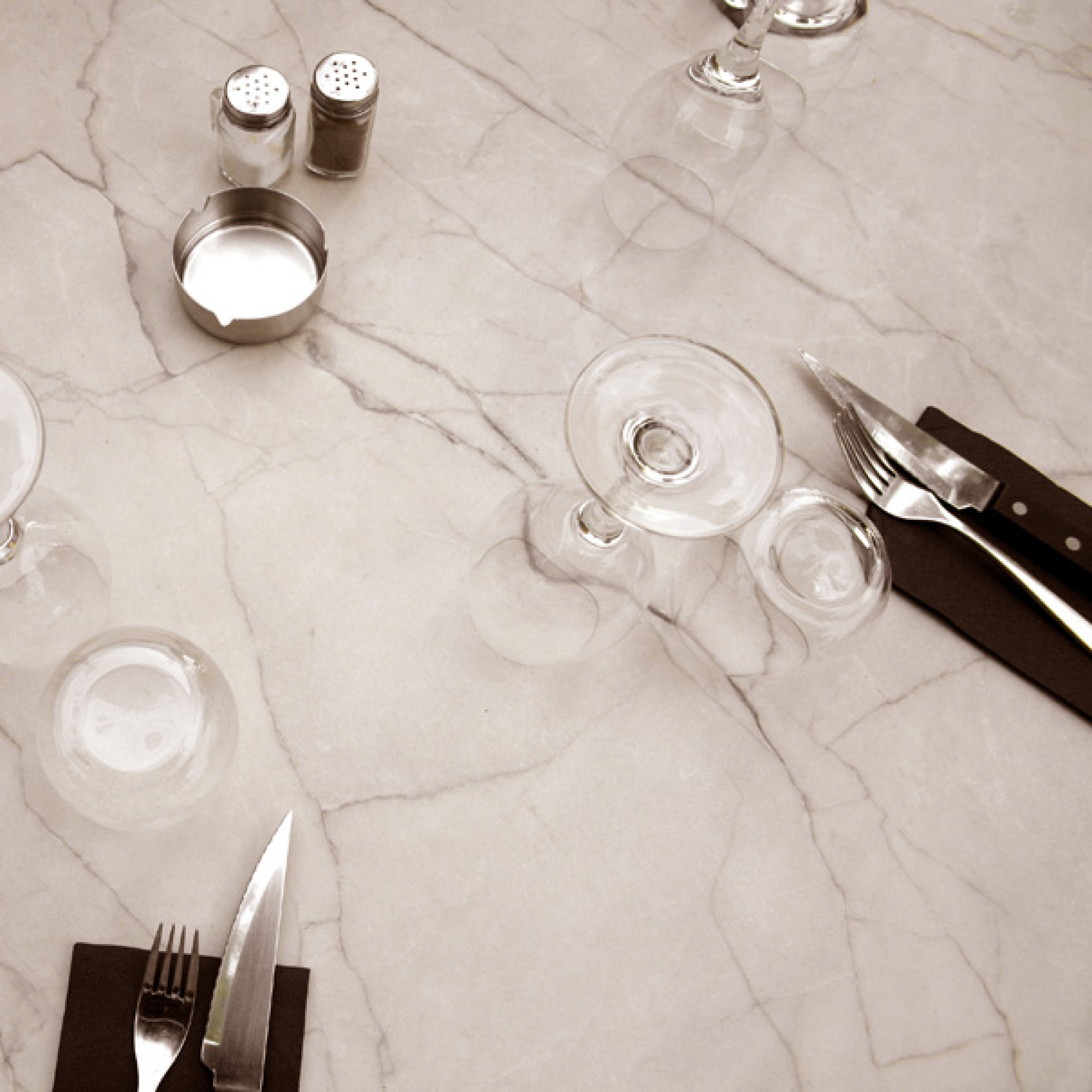 Plateau 90x90 decor marbre yule