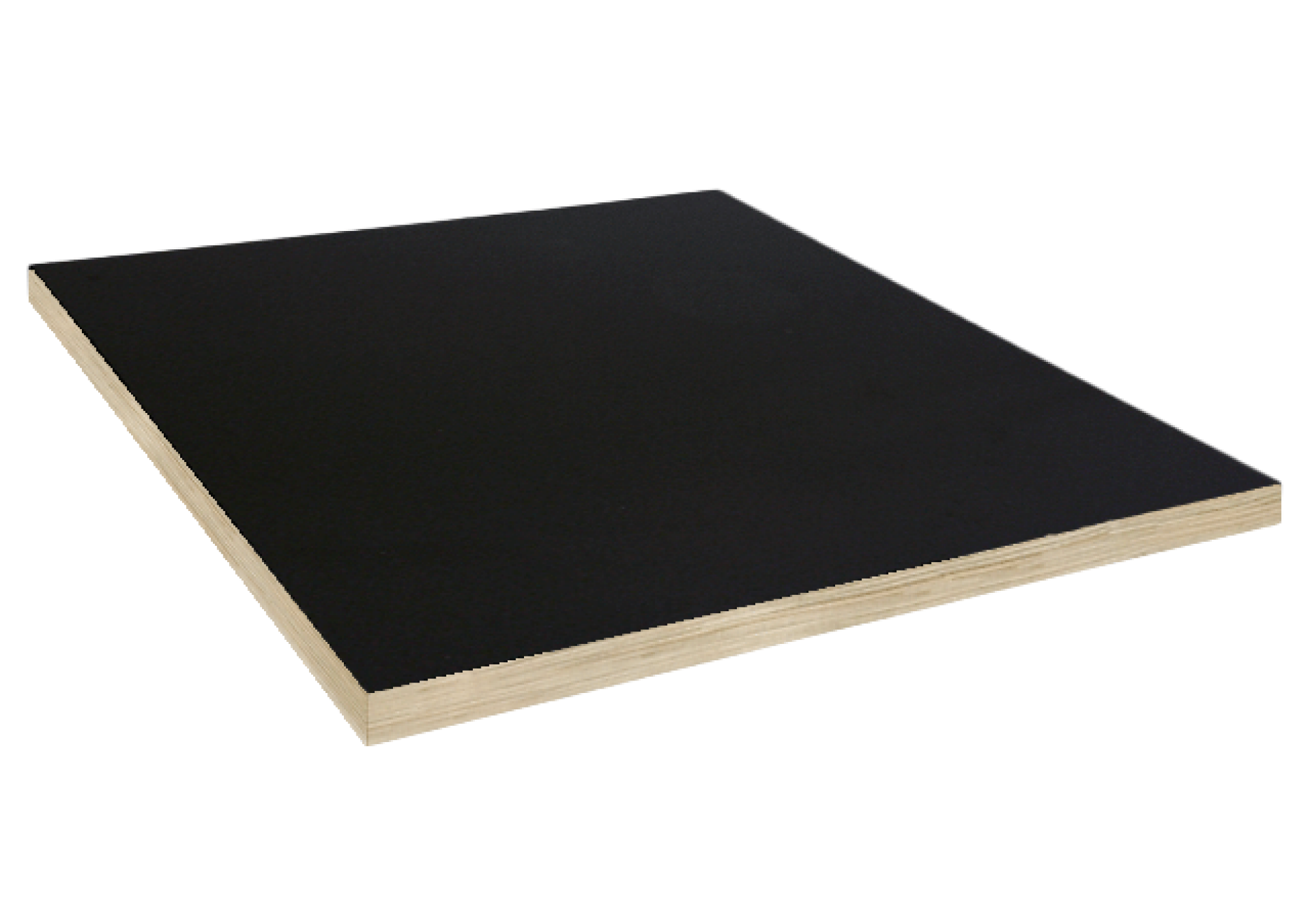 Plateau 90x90 noir chants bois