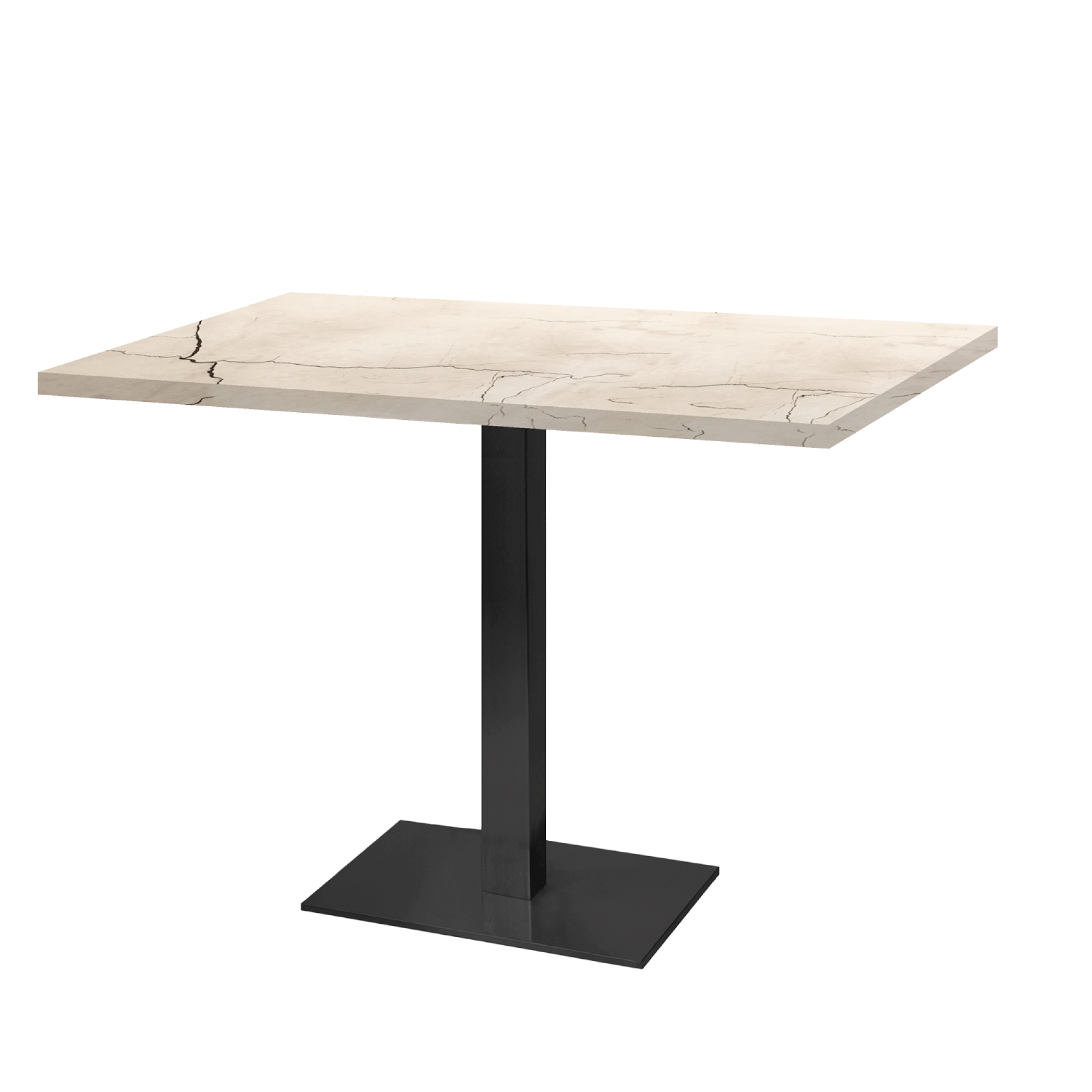 Table 120x70cm - modèle Milan lune blanche