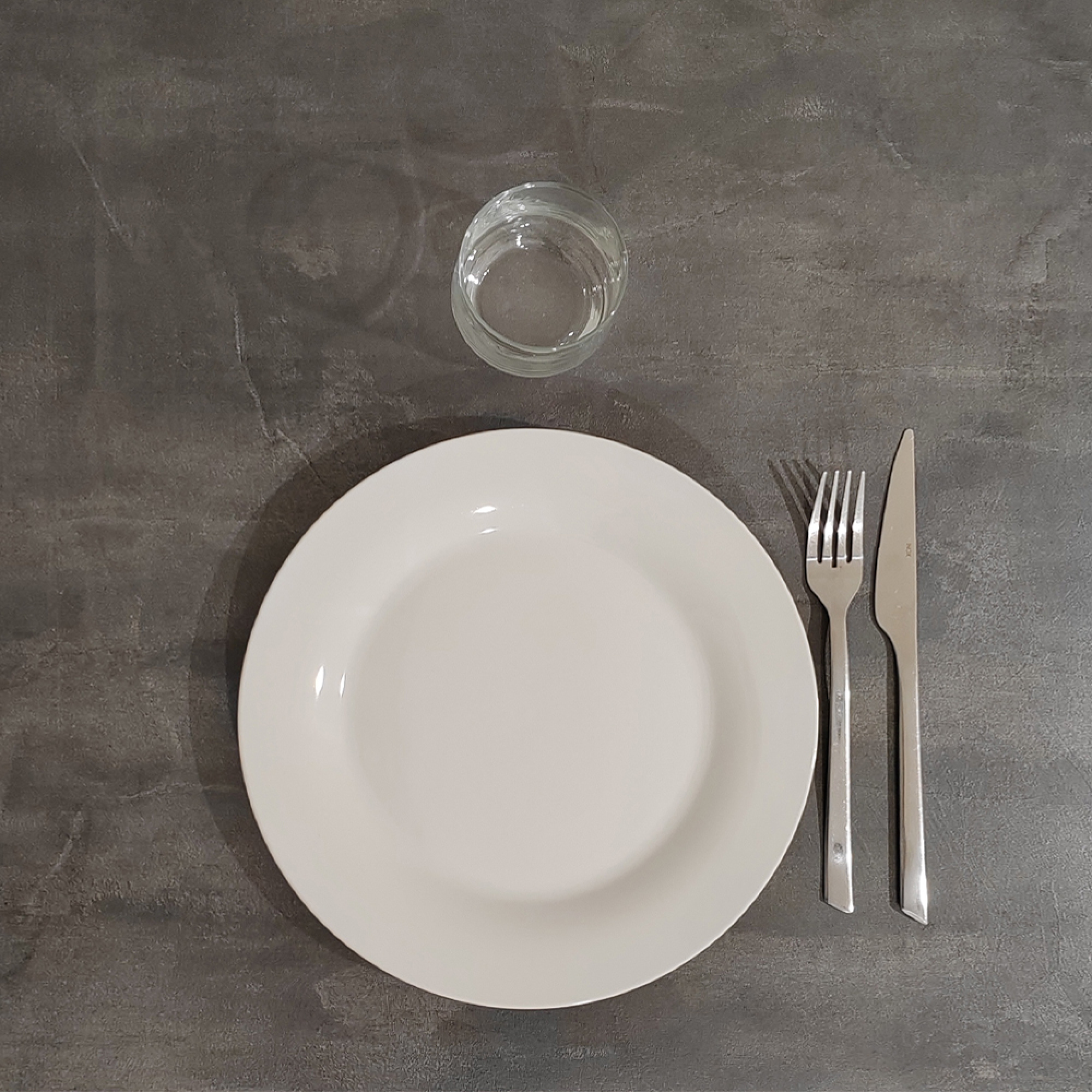 Table 120x70cm - modèle Round blanc ardoise métallisée