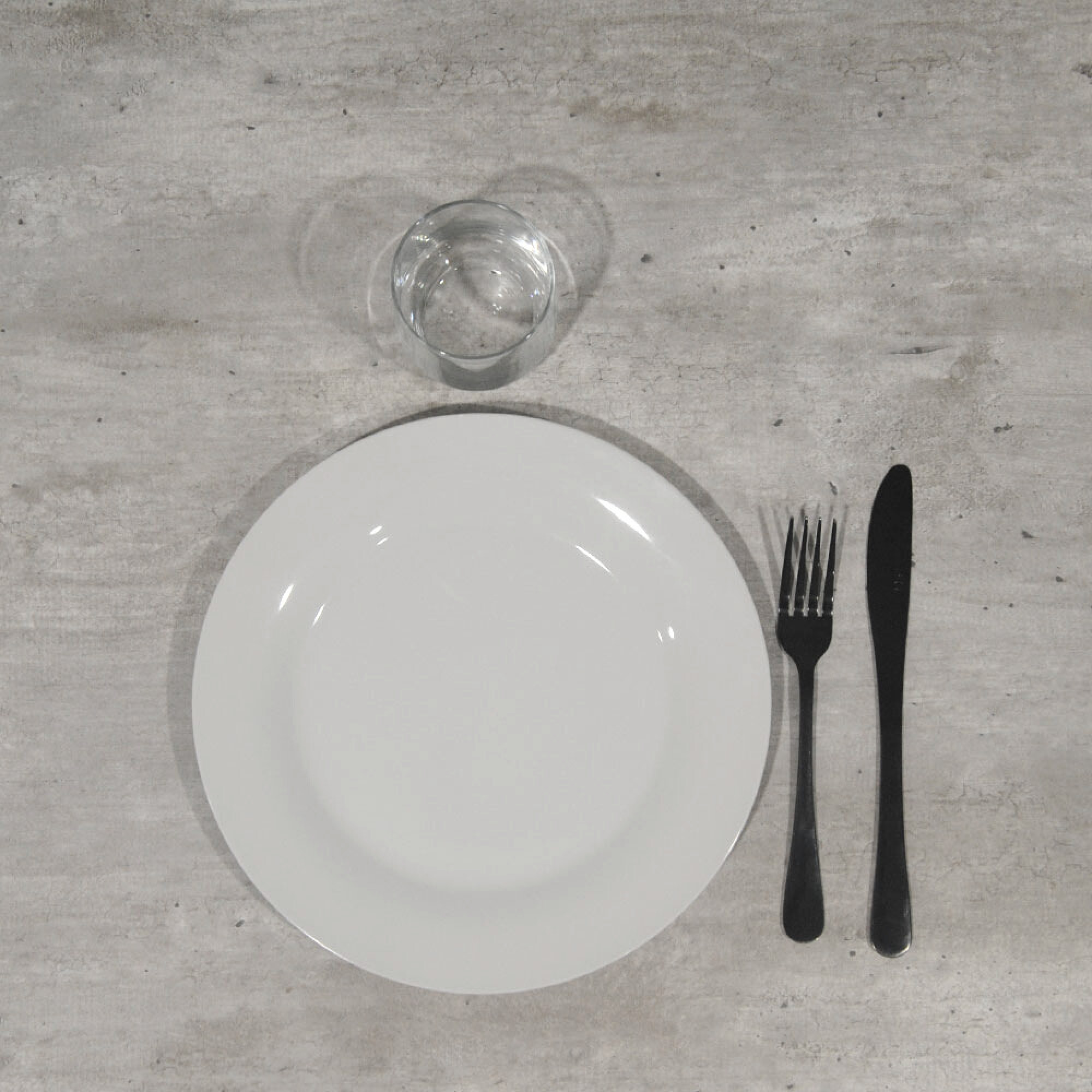 Table 120x70cm - modèle Round blanc béton naturel