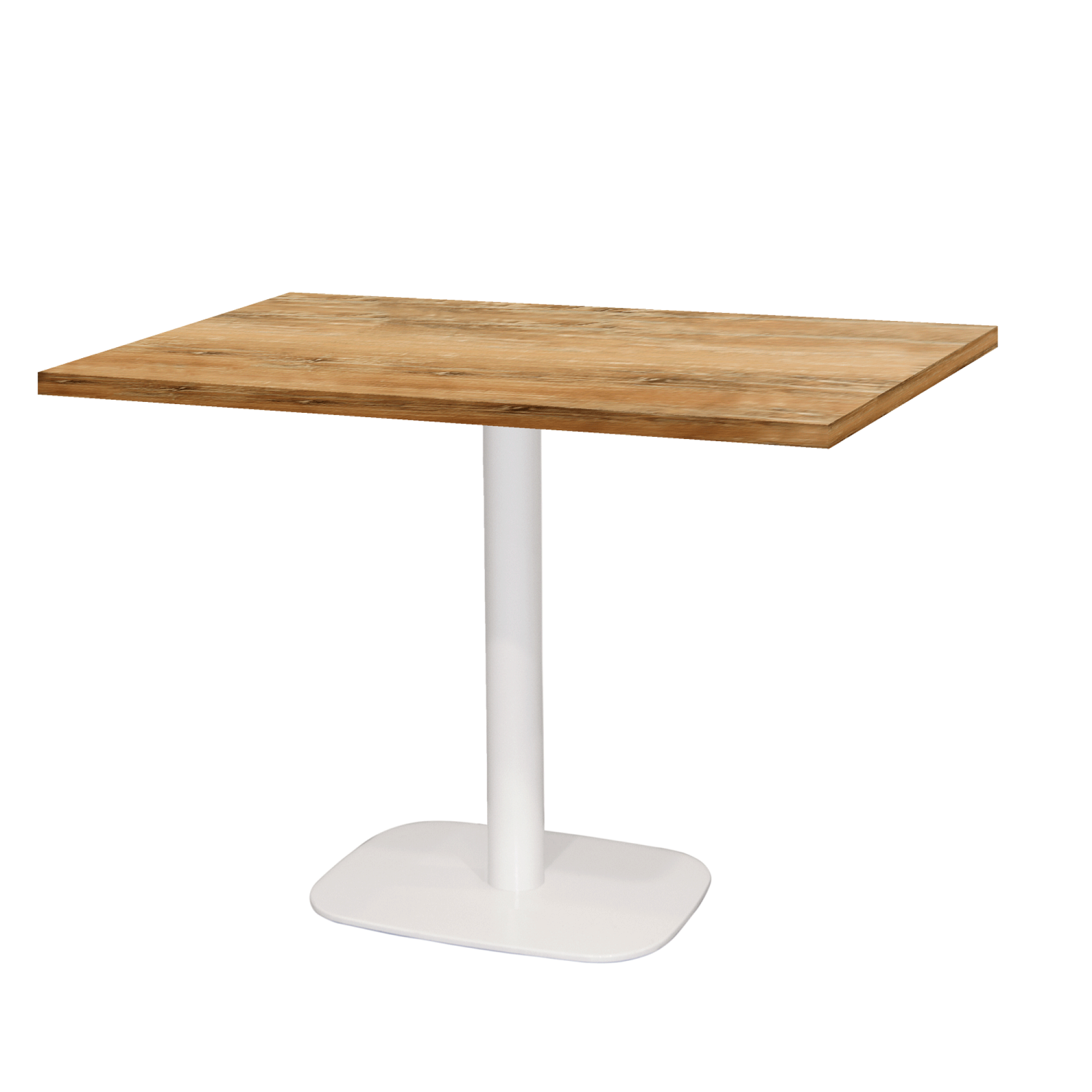 Table 120x70cm - modèle Round blanc chêne slovène