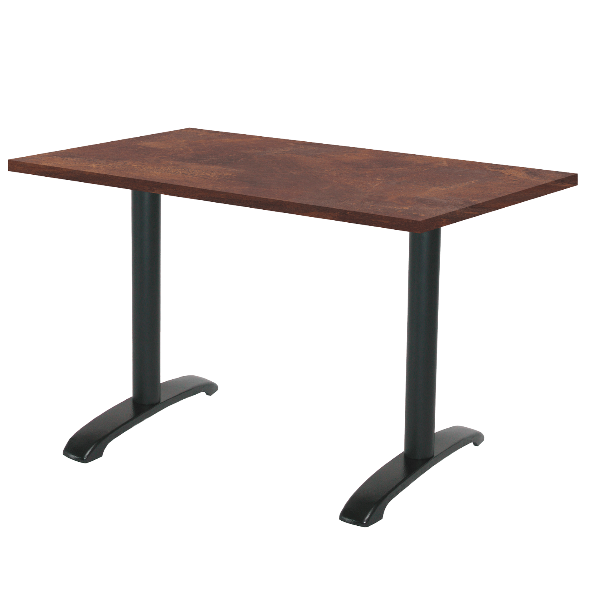 Table 160x80cm - modèle Bazila rouille roc