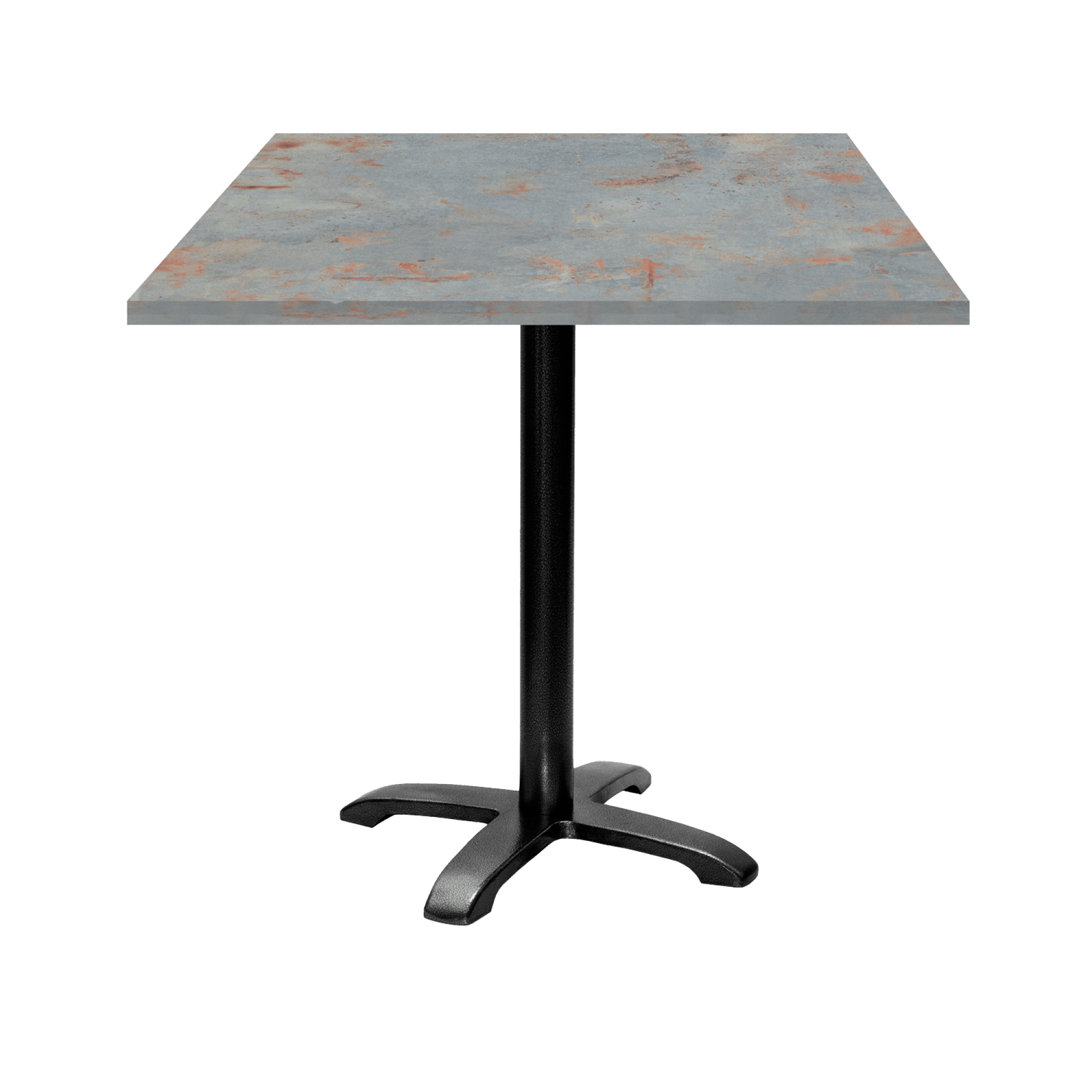 Table 70x70cm - modèle Bazila gris rouille