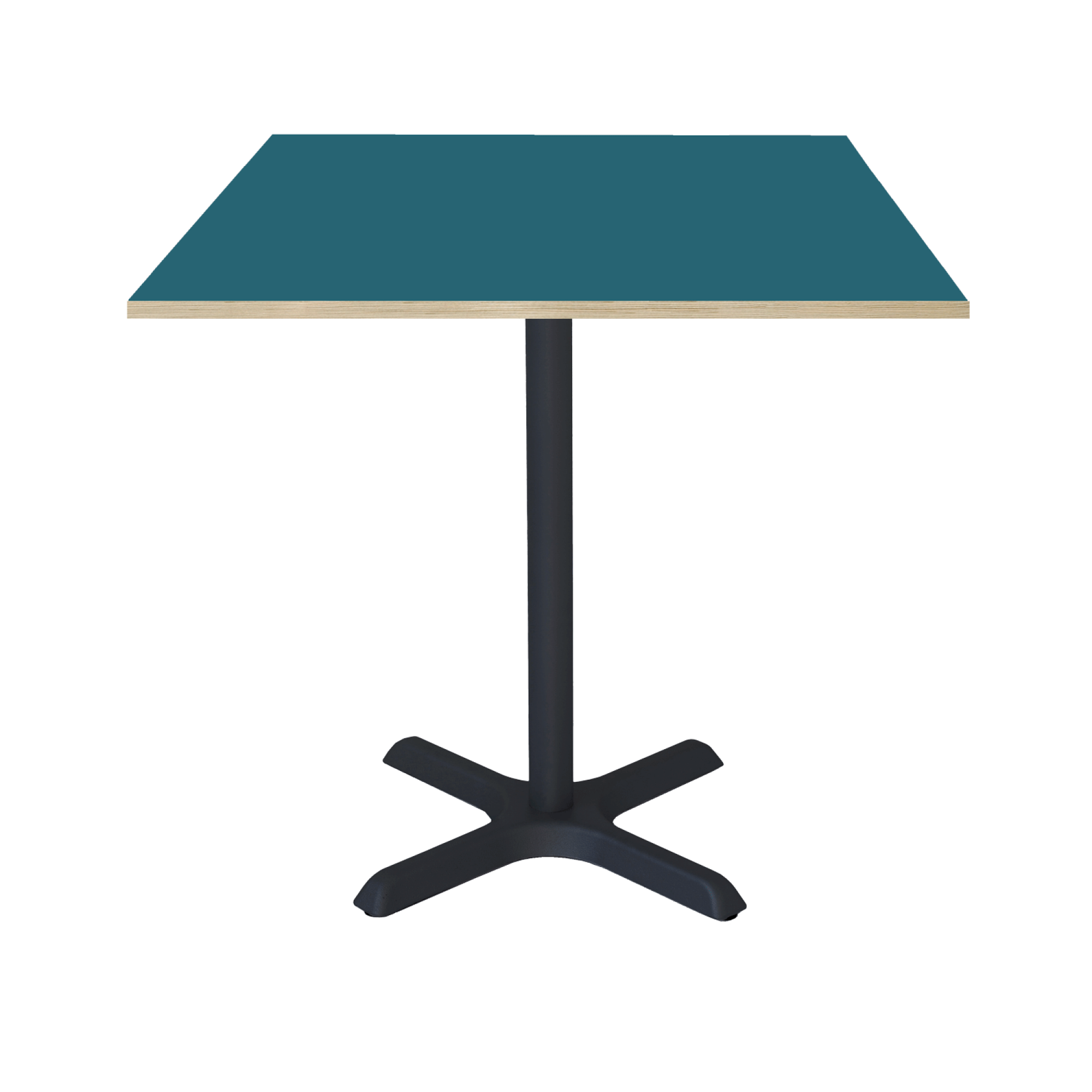 Table 70x70cm - modèle Dina bleu chants bois